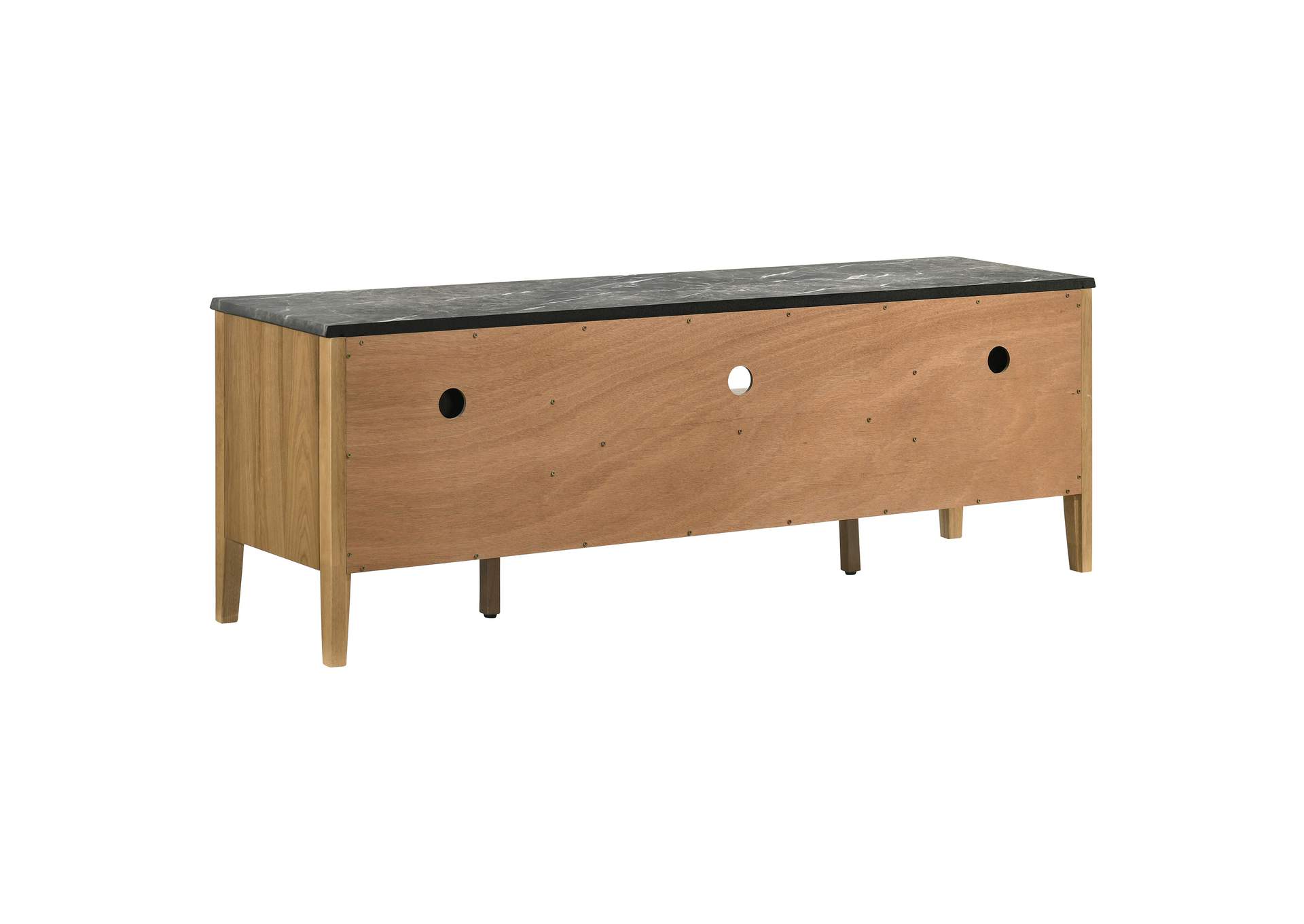 Bradley 63-inch 2-Door SmartTop TV Stand Grey and Natural image 8