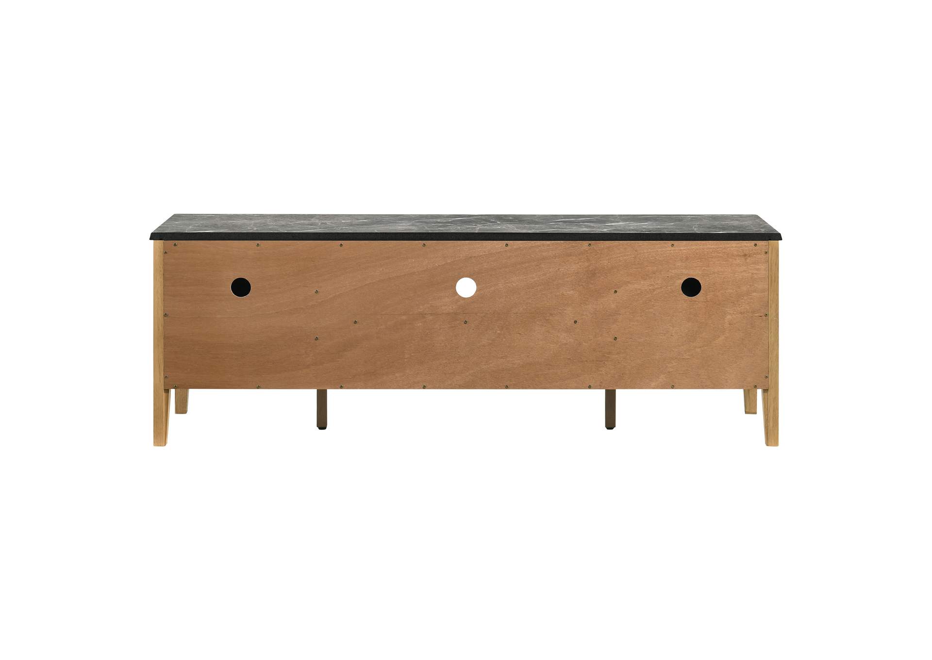 Bradley 63-inch 2-Door SmartTop TV Stand Grey and Natural image 9