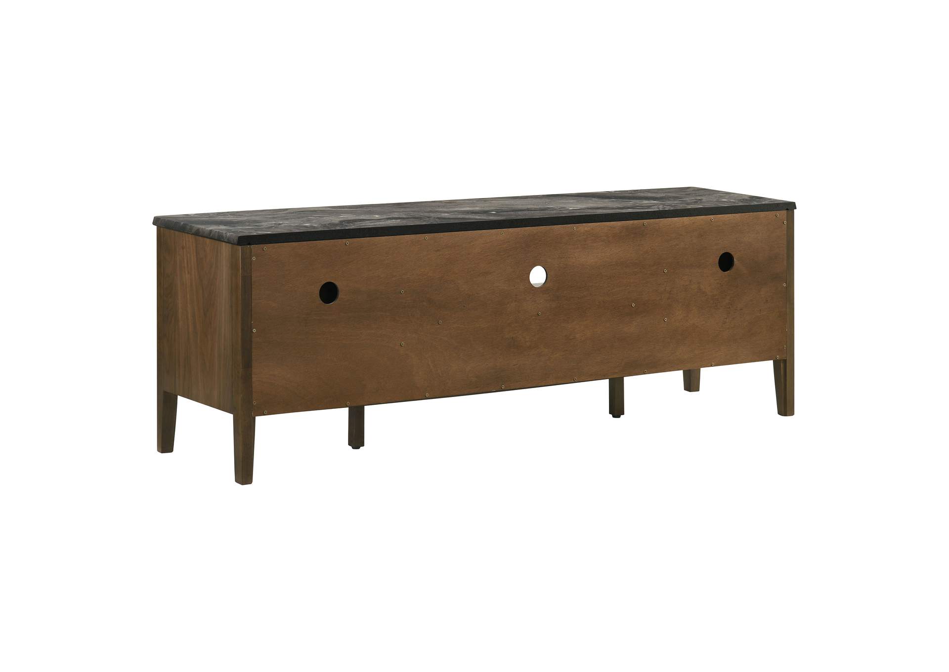 Bradley 63-inch 2-Door SmartTop TV Stand Smokey Grey and Brown image 8