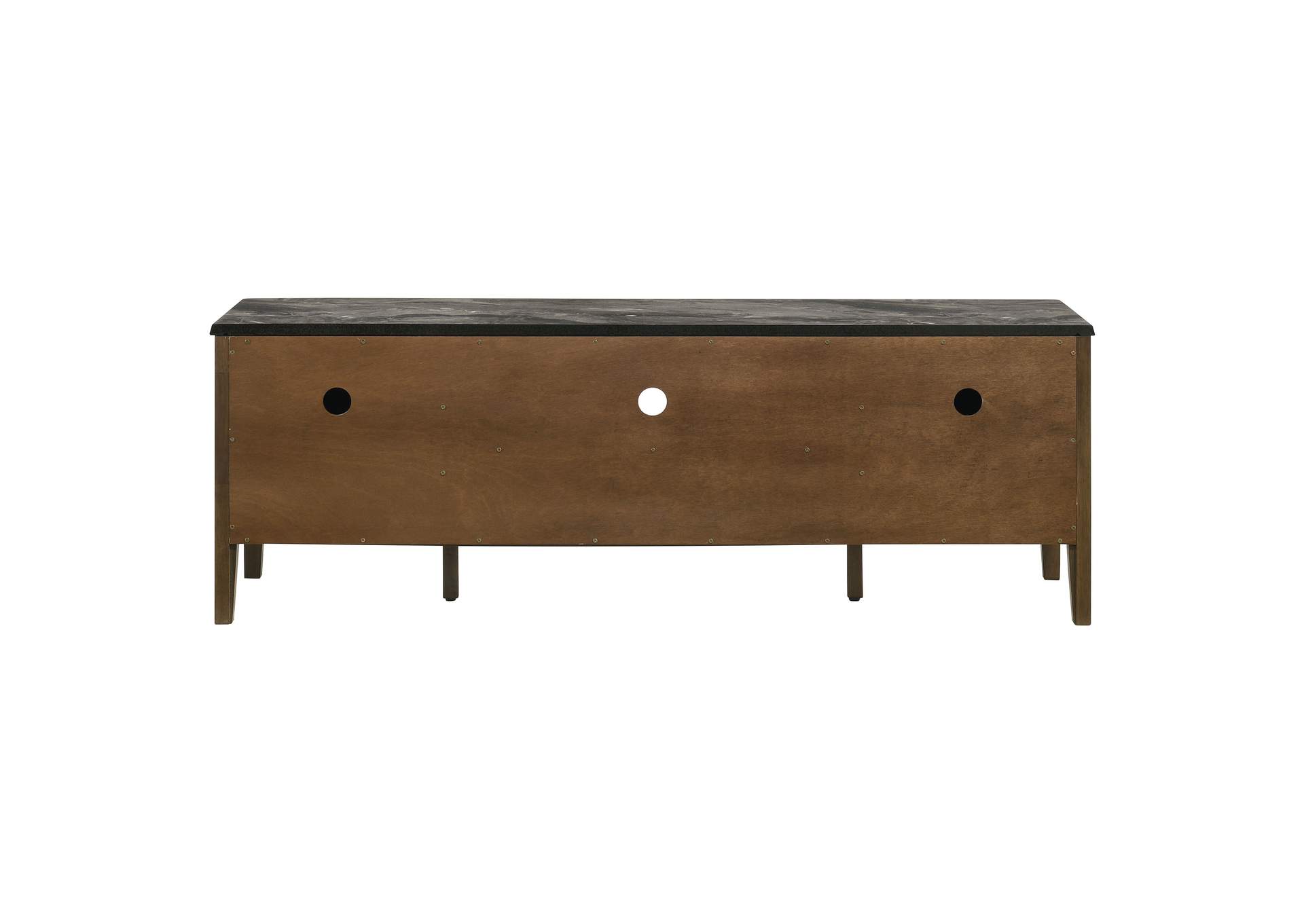 Bradley 63-inch 2-Door SmartTop TV Stand Smokey Grey and Brown image 9