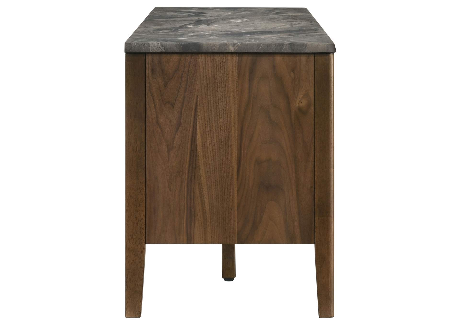 Bradley 63-inch 2-Door SmartTop TV Stand Smokey Grey and Brown image 11