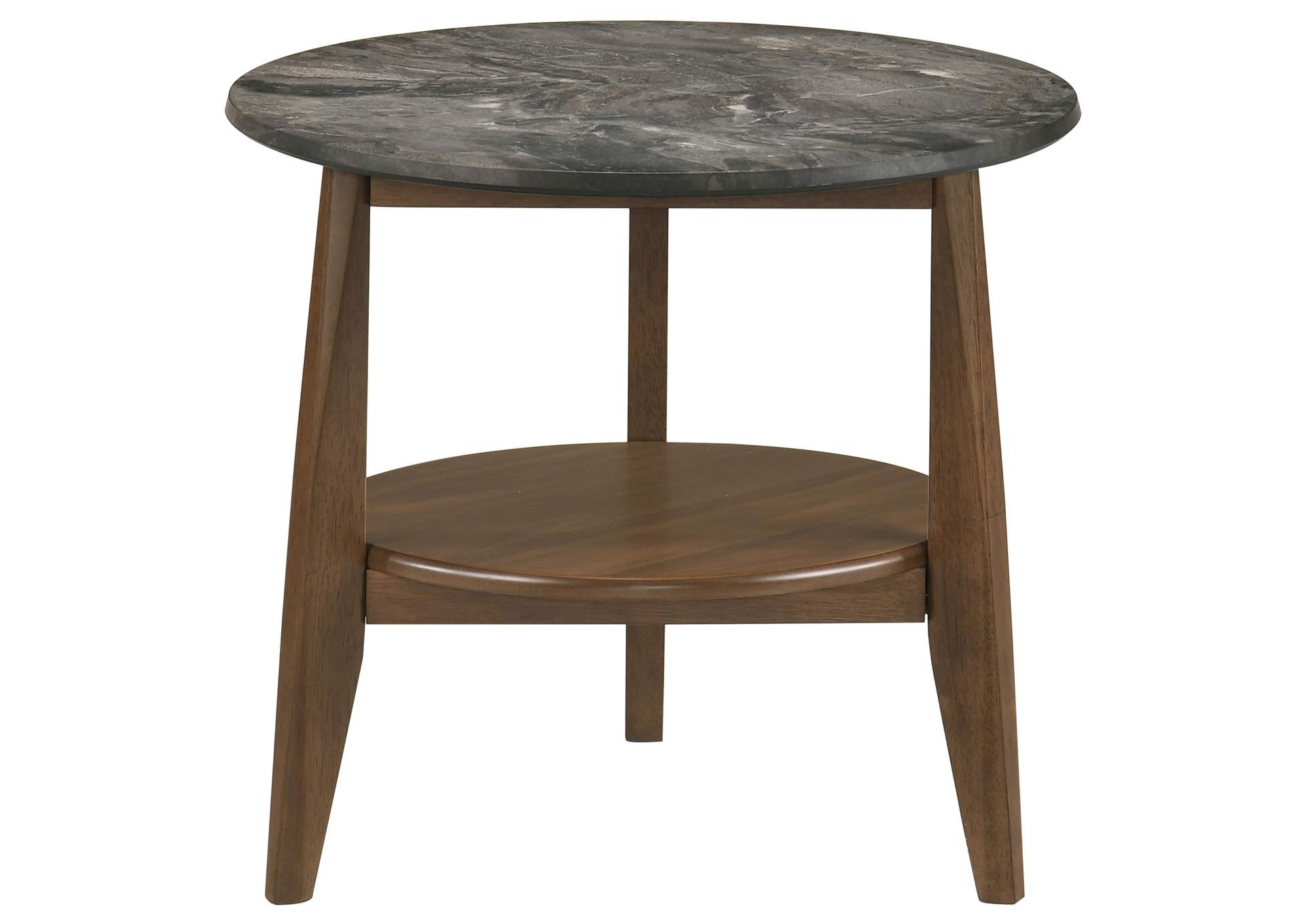 Bradley 3-Piece Round SmartTop Coffee Table Set Smokey Grey and Brown image 6