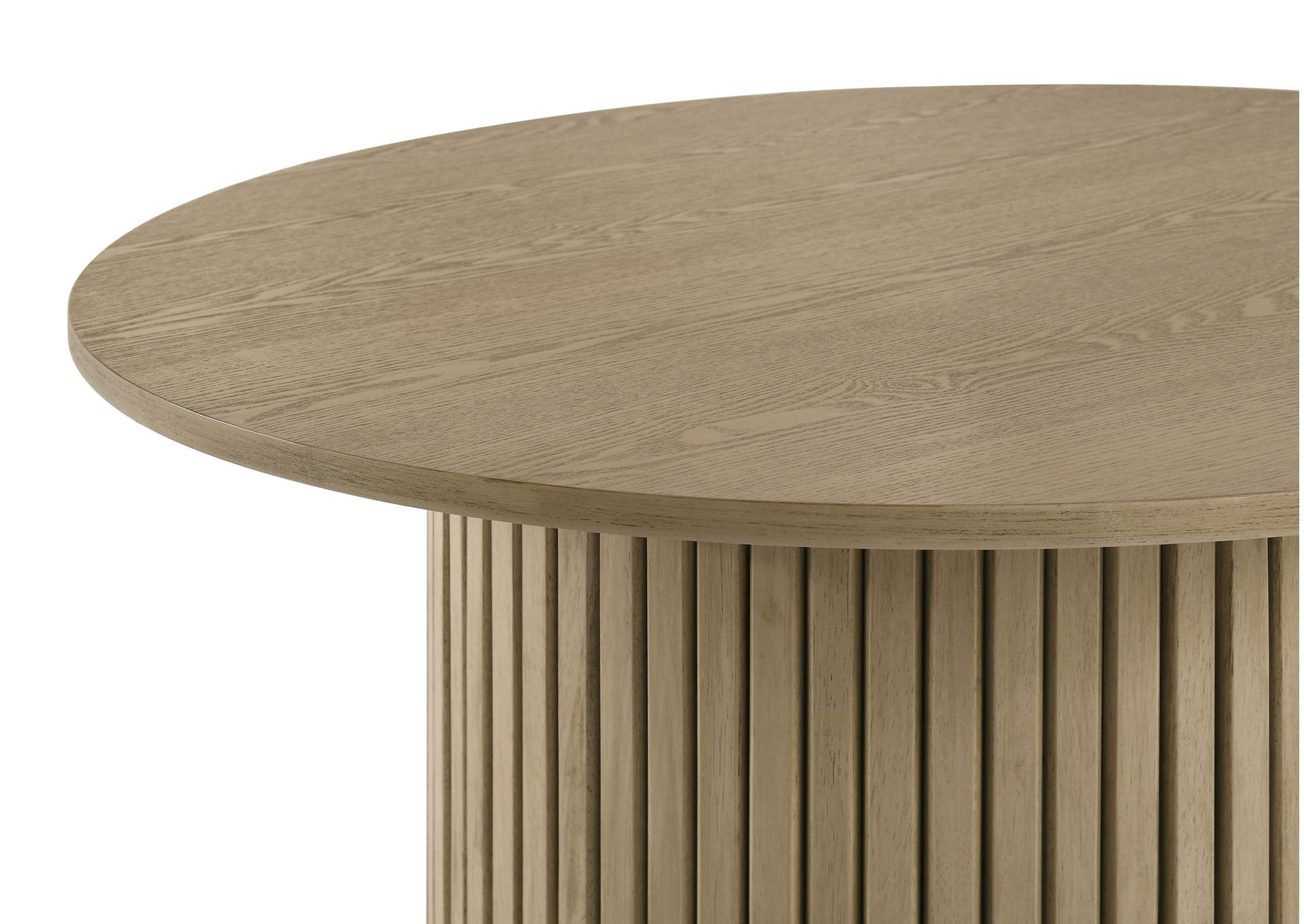 Hamlyn Round Fluted Occasional Cocktail Coffee Table Natural Oak image 7