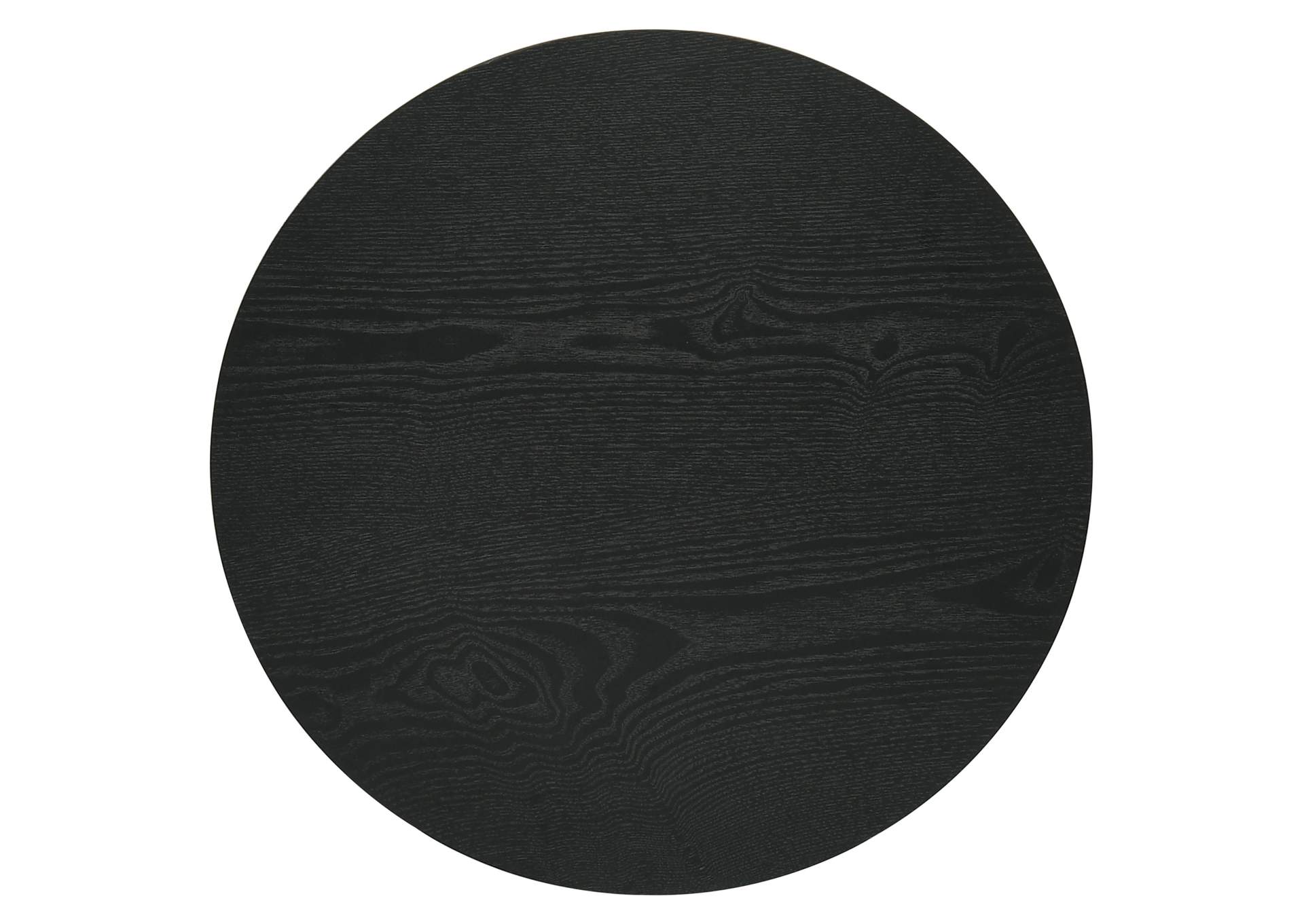 Hamlyn 2-piece Round Fluted Coffee and End Table Set Black image 5