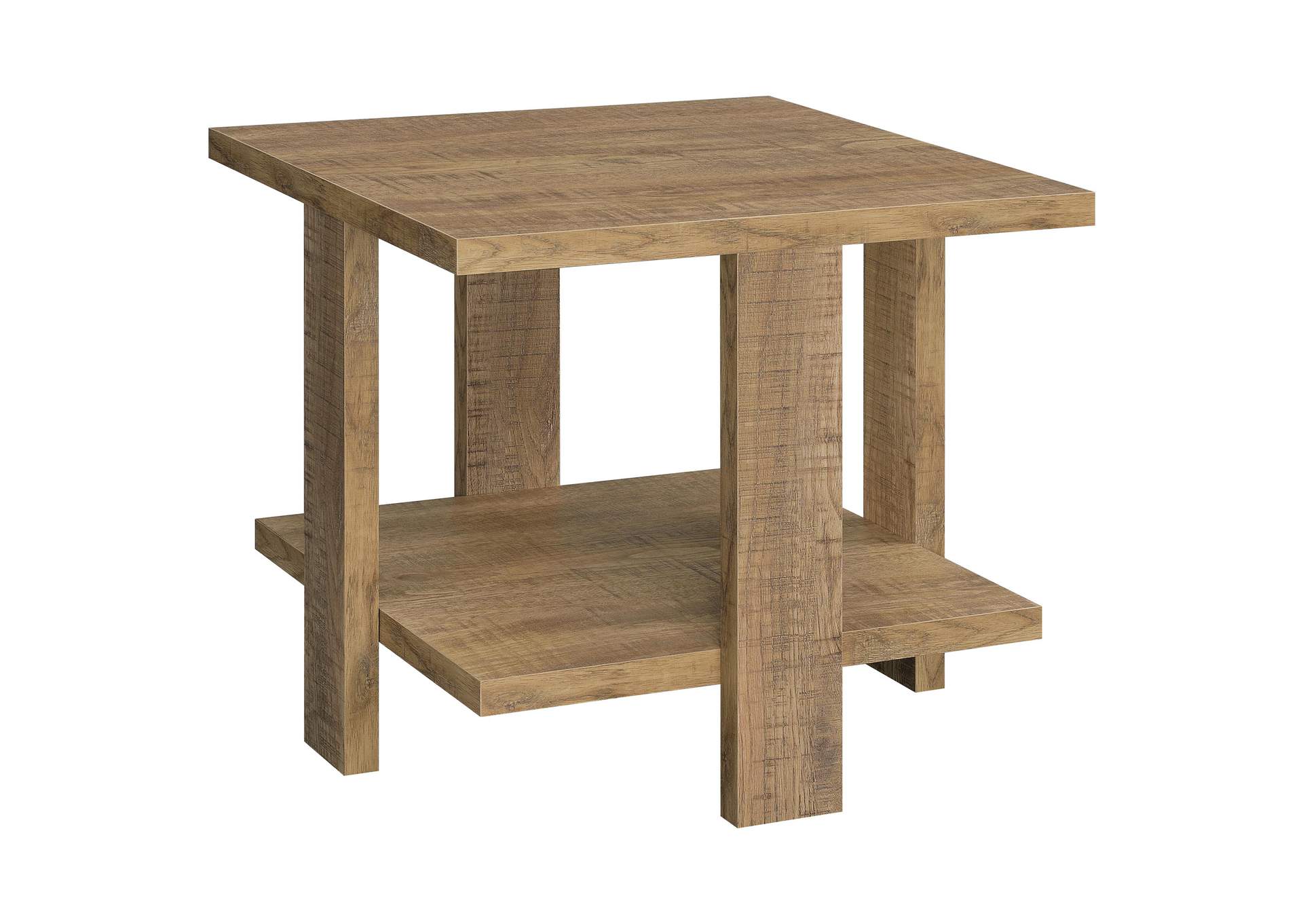 Dawn 2-piece Round Coffee and End Table Set Mango Brown