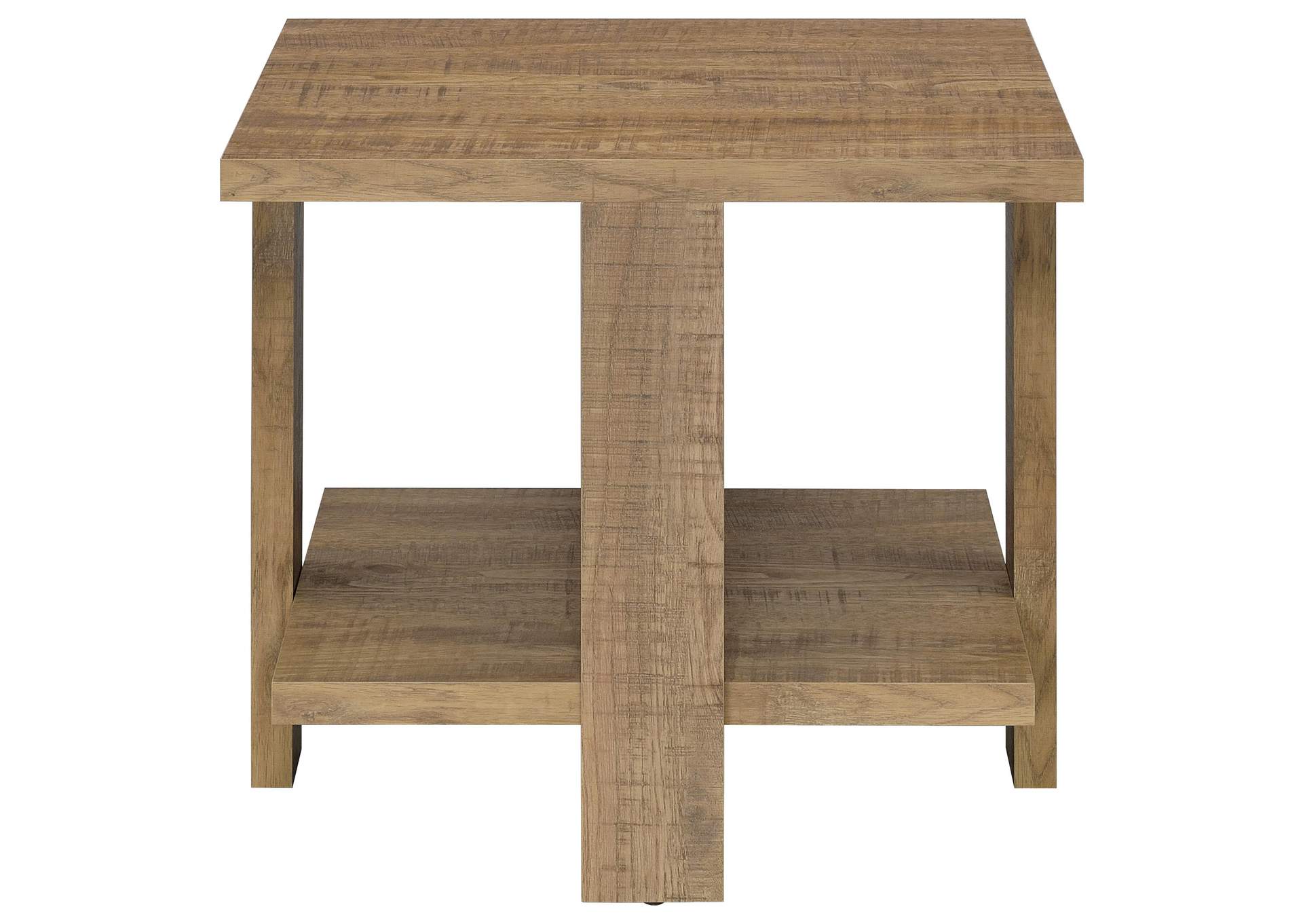 Dawn 2-piece Round Coffee and End Table Set Mango Brown