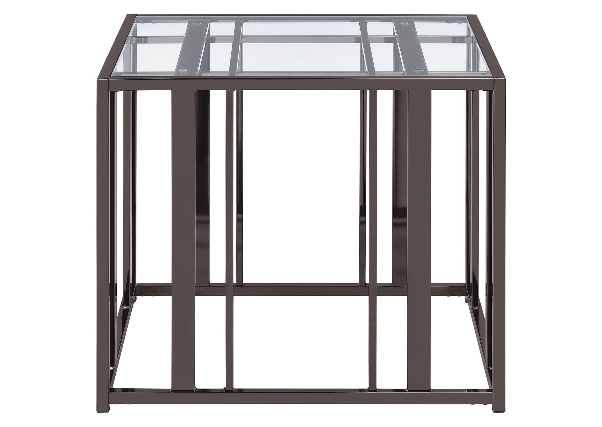 Adri 2-piece Coffee and End Table Set Black Nickel