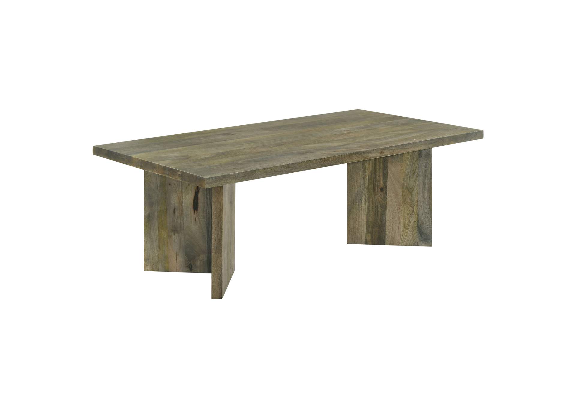 Andando Rectangular Solid Wood Coffee Table Mango Brown