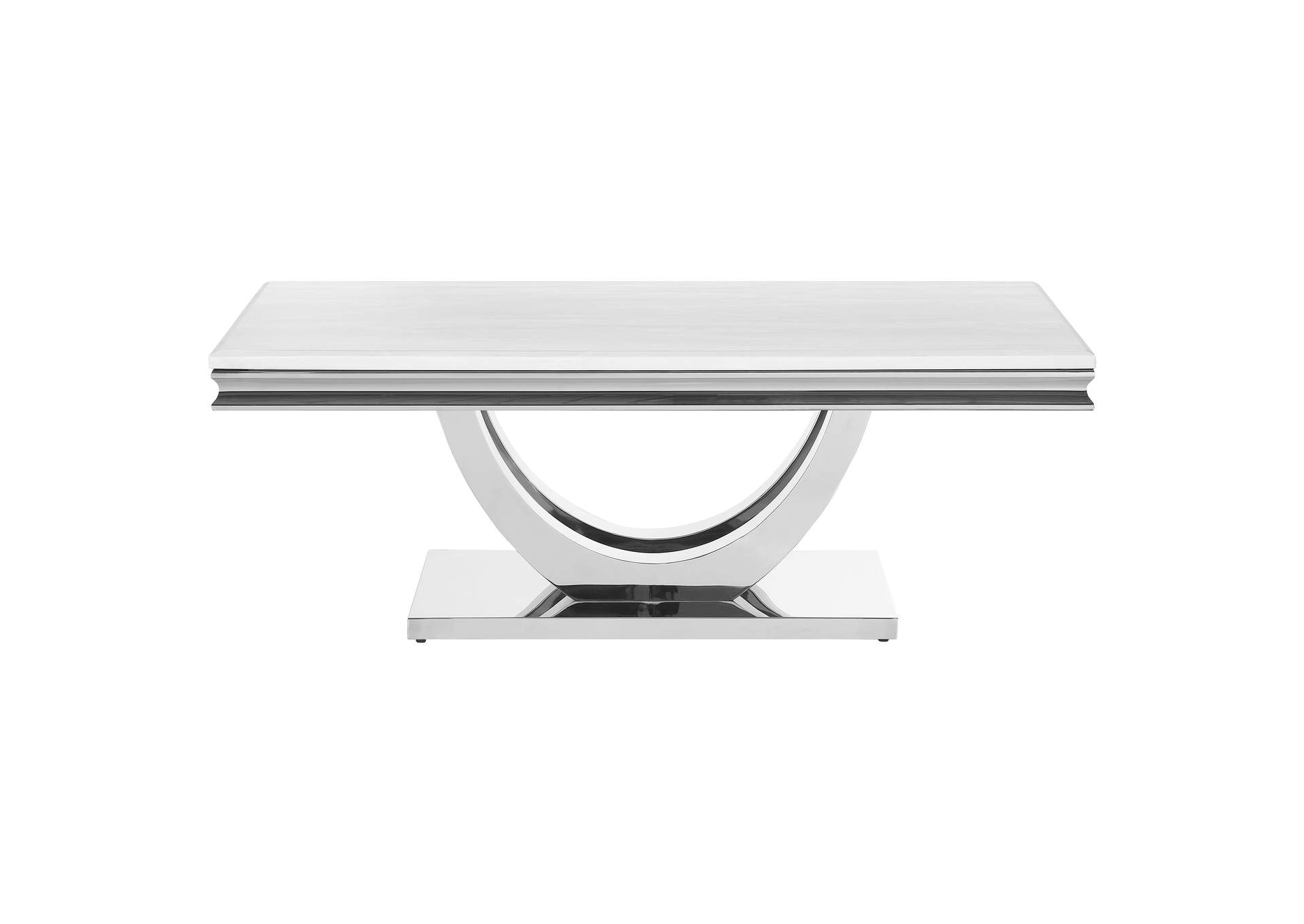 Kerwin 2-piece Rectangular Coffee and End Table Set Chrome
