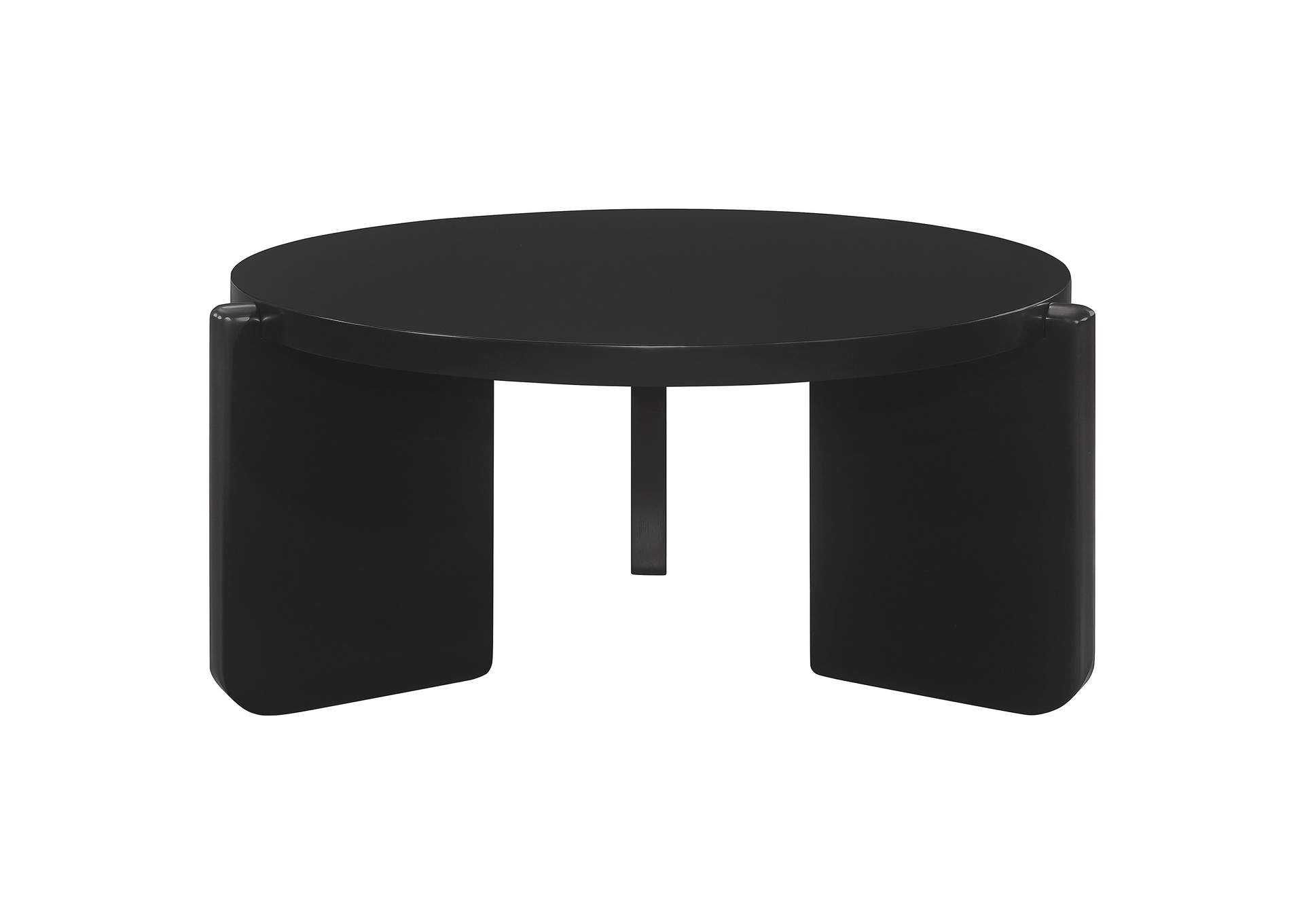 Cordova 2-piece Solid Wood Coffee and End Table Set Black