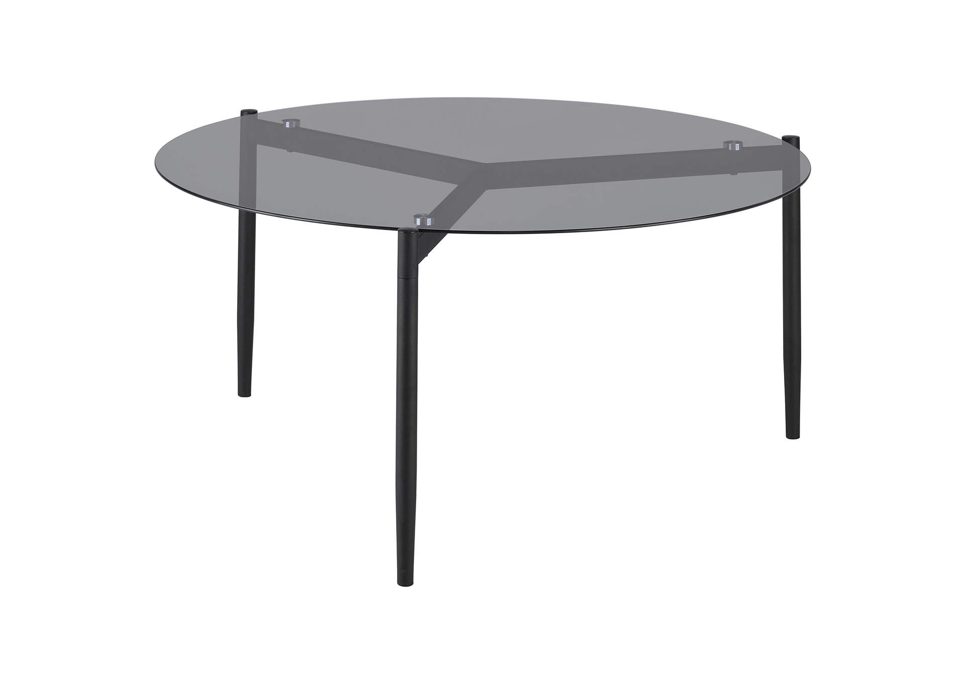 Rosalie 2-piece Round Coffee and End Table Set Grey
