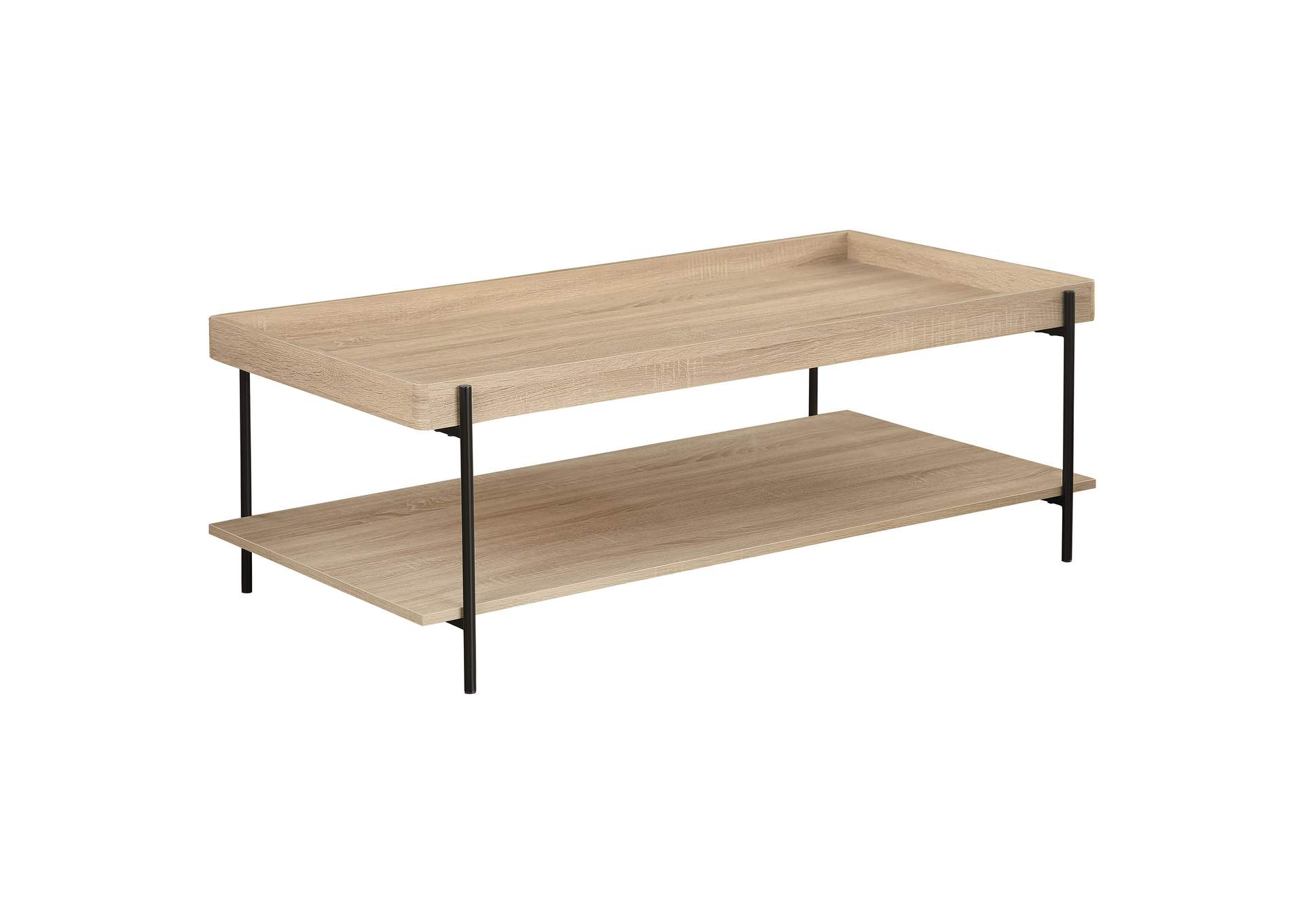 Fallon 2-piece Rectangular Coffee and End Table Set Natural