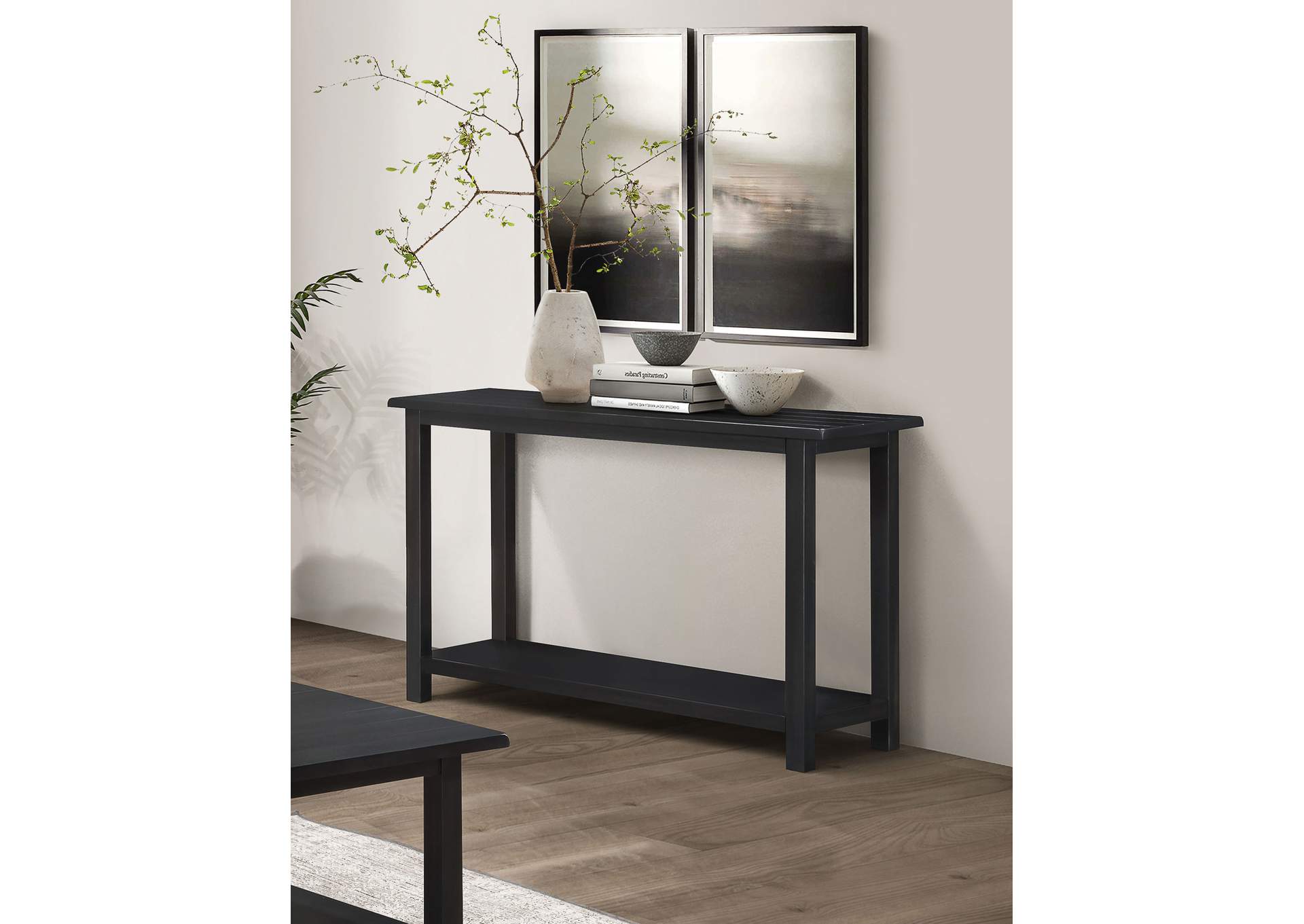 Payne Wood Entryway Sofa Console Table Java