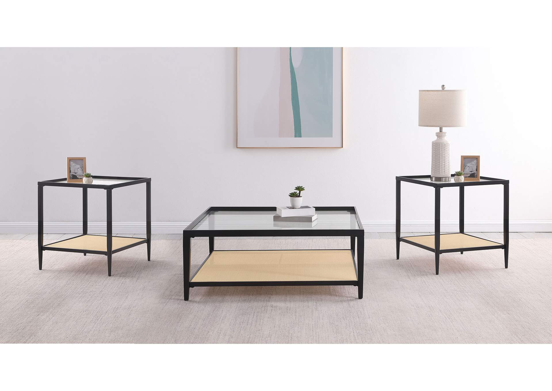 Amherst 3-piece Coffee and End Table Set Black