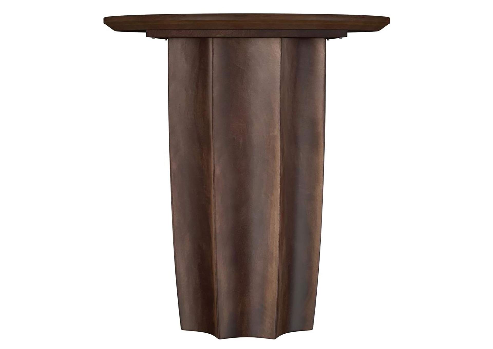 Cayenne Solid Mango Wood Accent Side End Table Walnut image 4