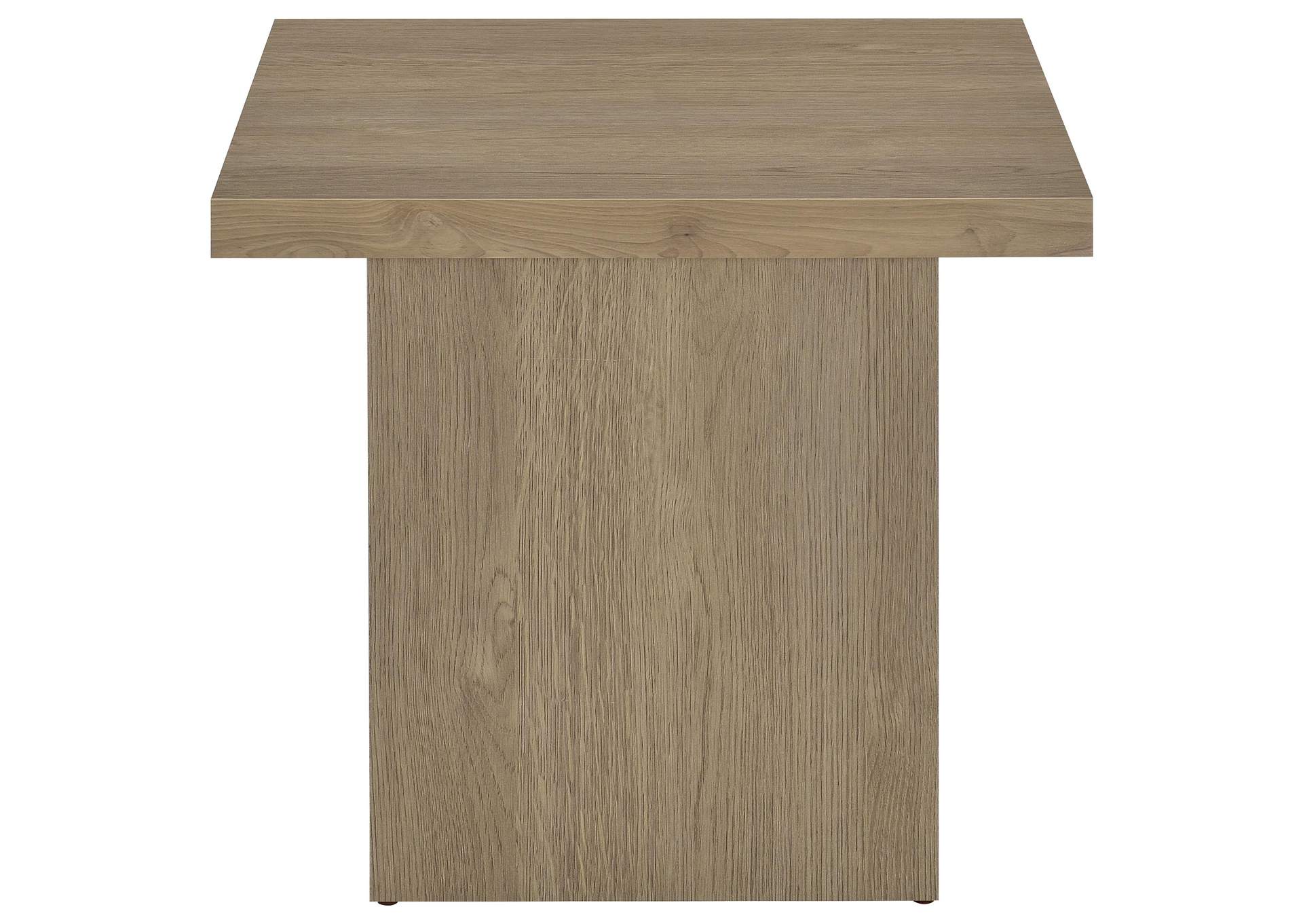 Devar Square Engineered Wood Side End Table Latte image 4