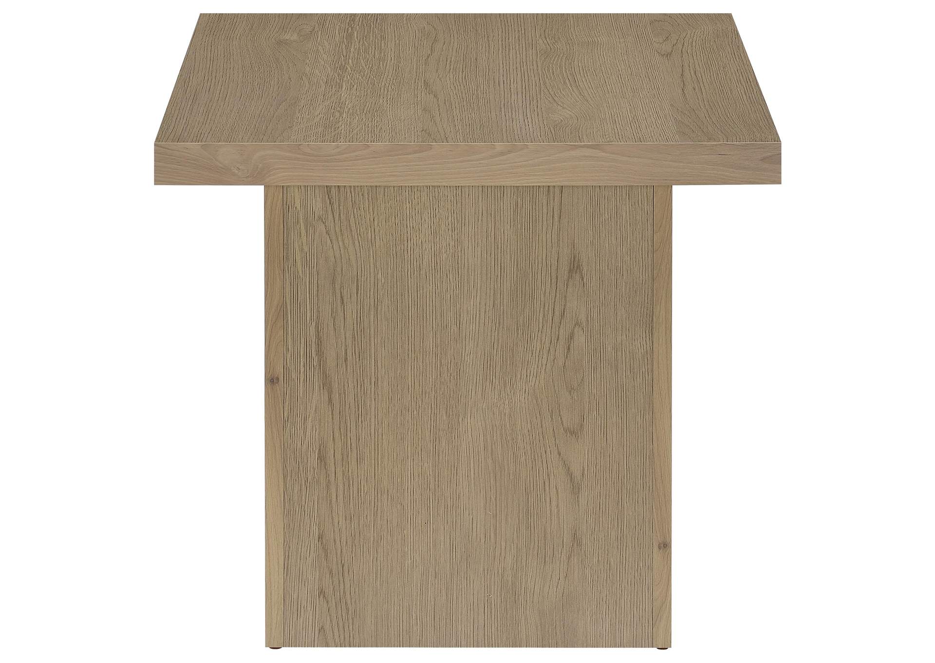 Devar Square Engineered Wood Side End Table Latte image 6