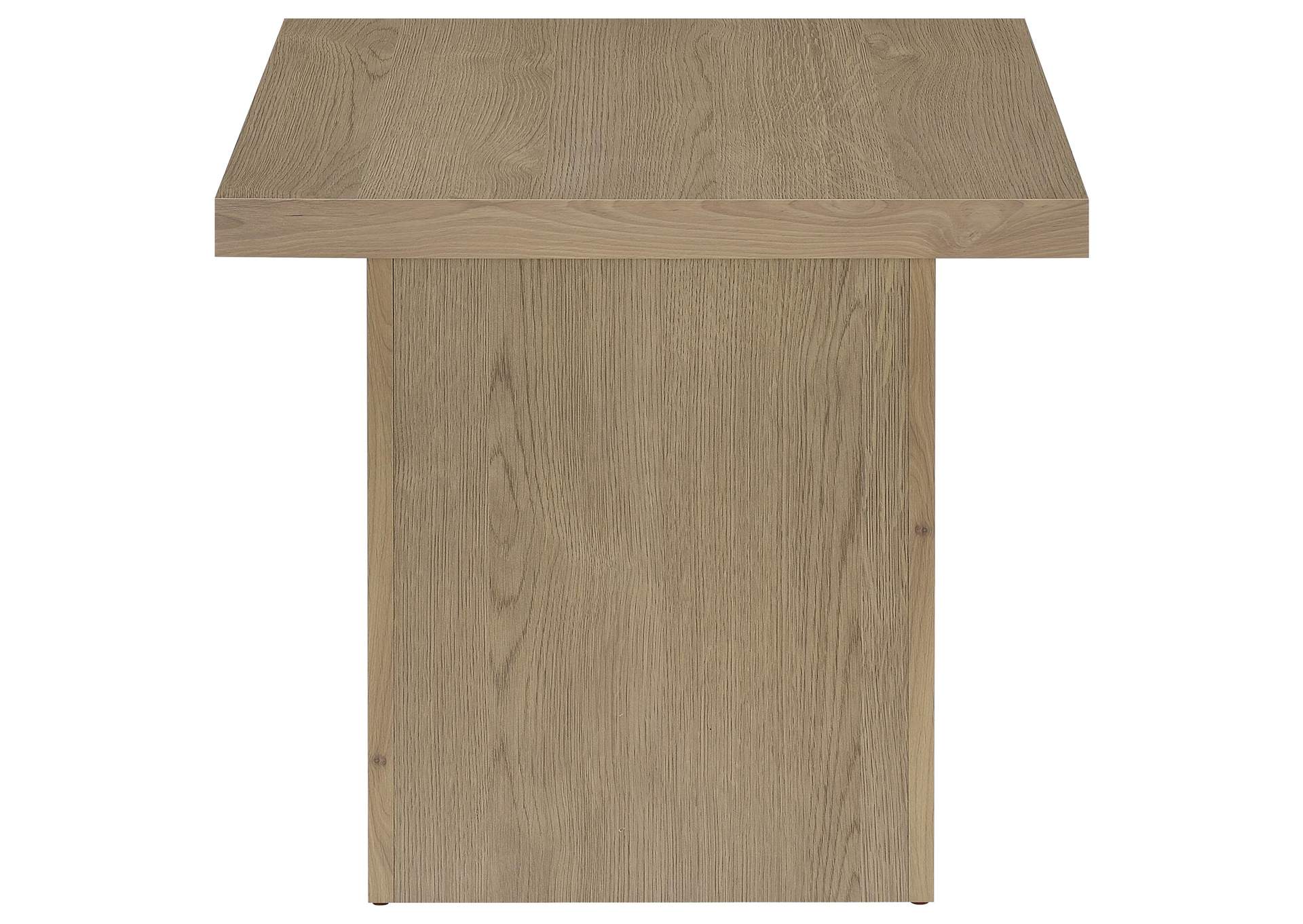 Devar Square Engineered Wood Side End Table Latte image 7