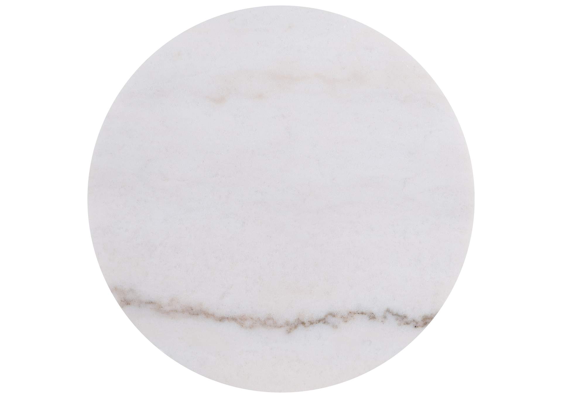 Jason 3-piece Round White Marble Coffee Table Set Honey Brown image 5