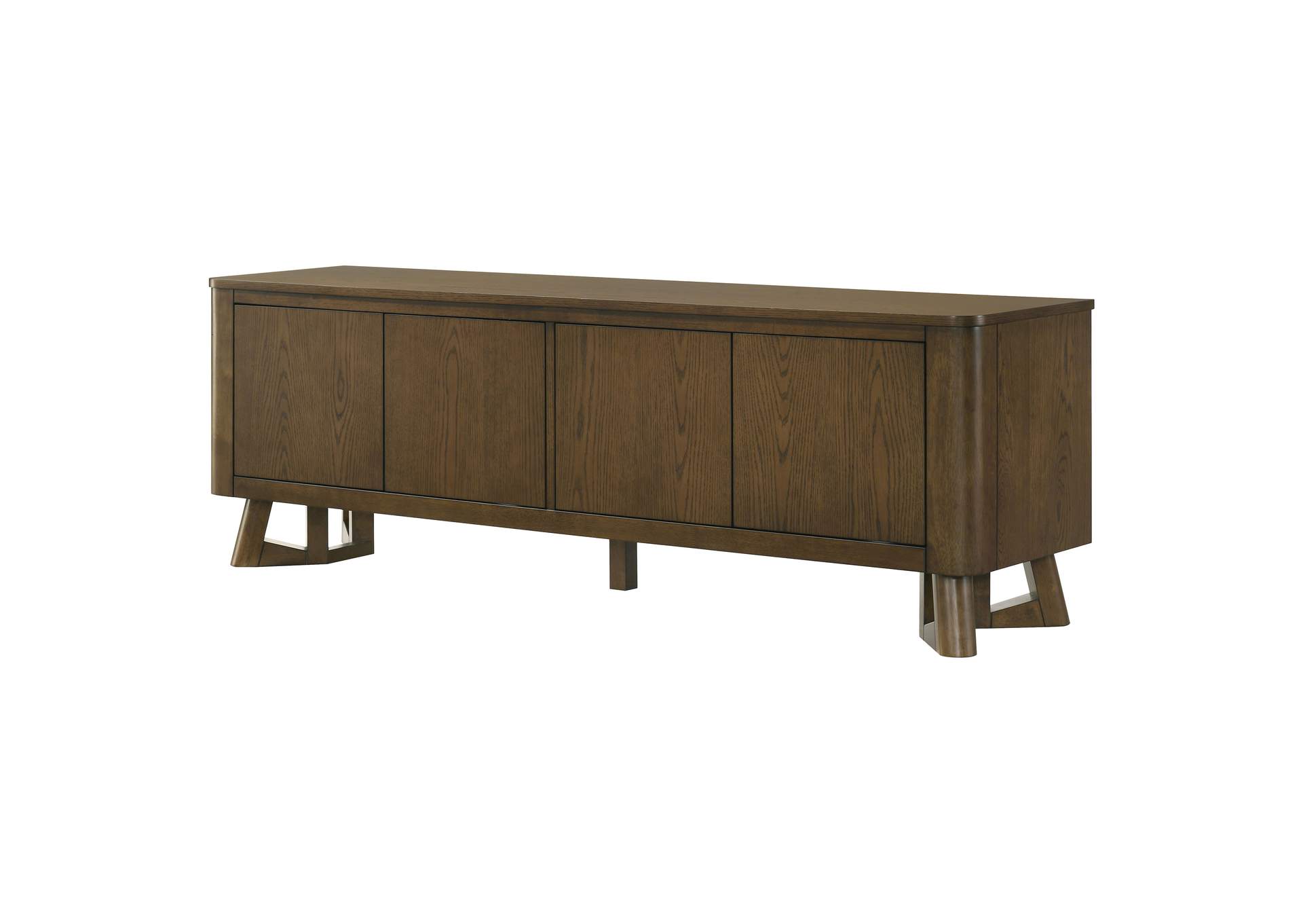 Trotter 71-inch 4-Door Wood TV Stand Media Console Brown image 7