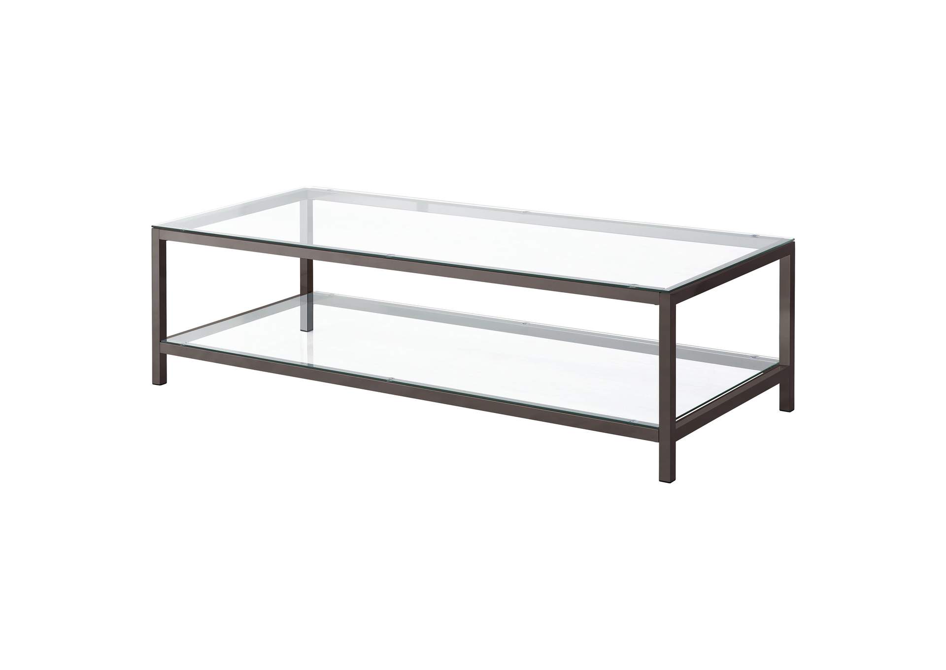 Trini 2-piece Coffee and End Table Set Black Nickel