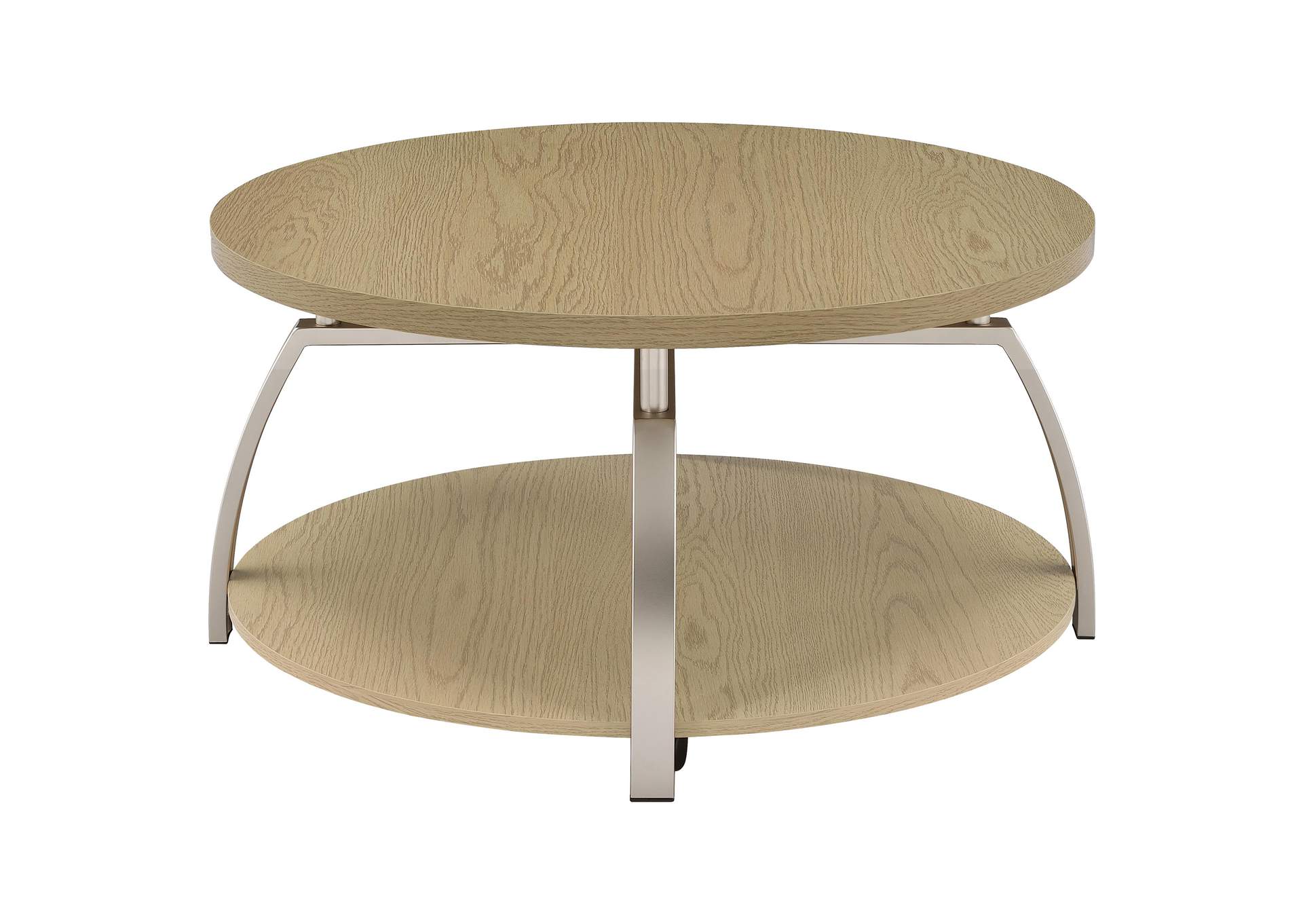 Dacre 3-piece Round Coffee and End Table Set Greige image 9
