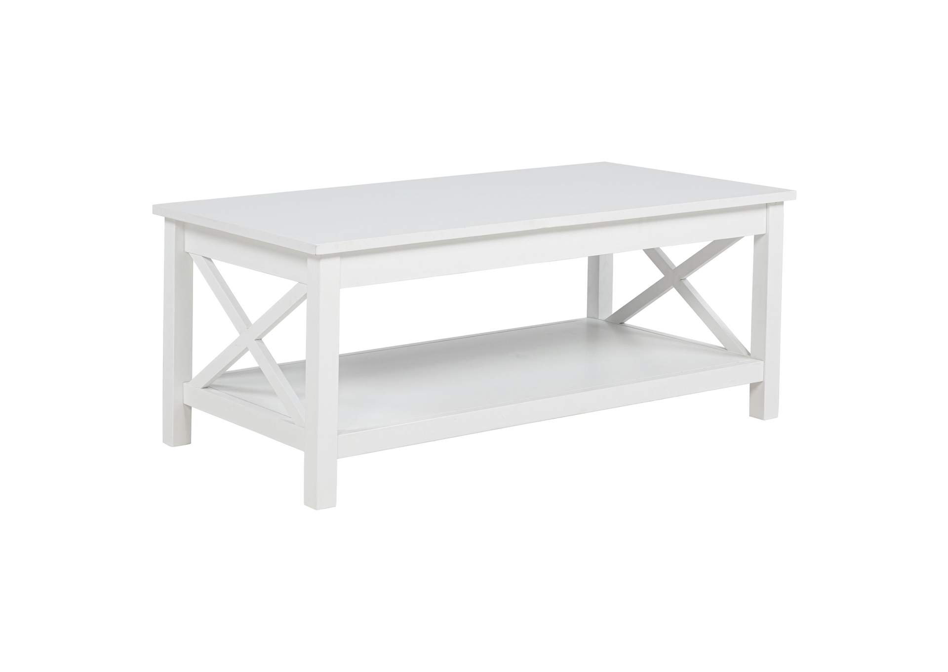 Skyview 2-piece Rectangular Lift Top Coffee Table Set White image 10