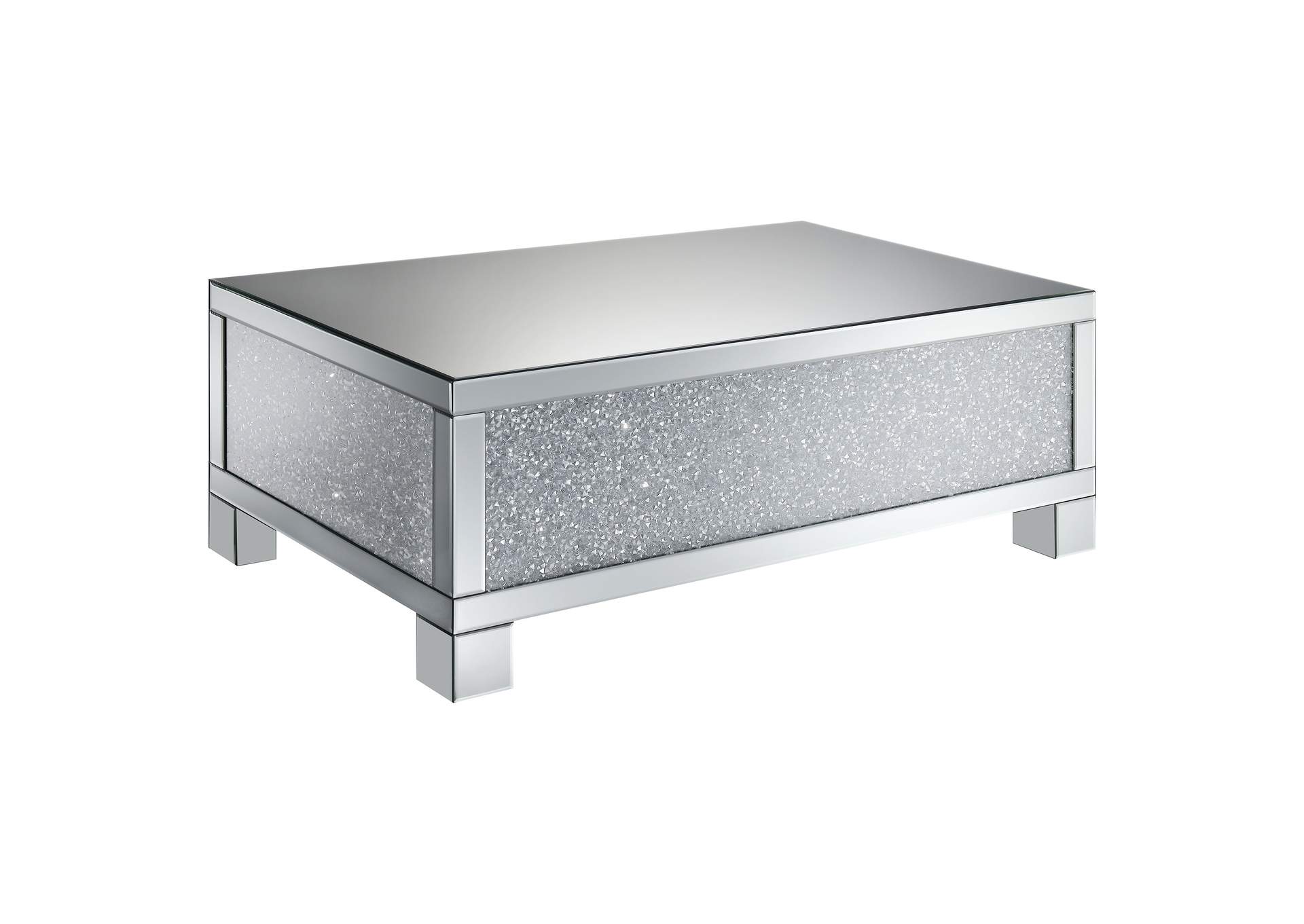Gillian 3-piece Mirrored Coffee and End Table Set Silver