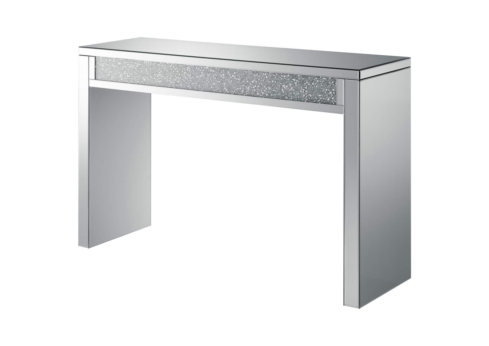 Gillian Mirrored Acrylic Entryway Console Table Silver