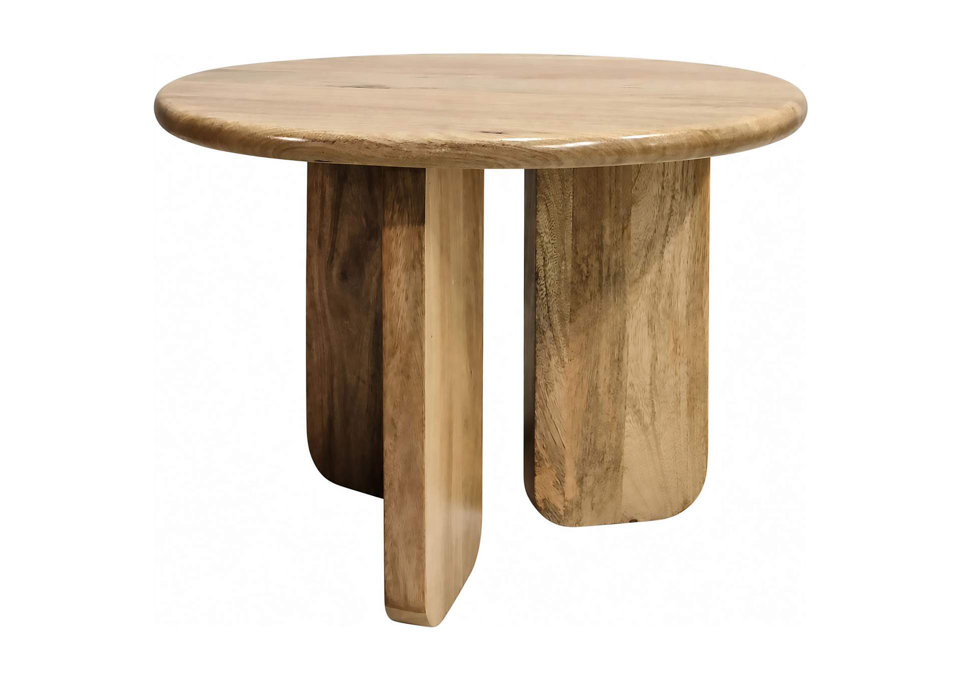 Dale 2-Piece Round Mango Wood Coffee and End Table Set Natural Mango image 4