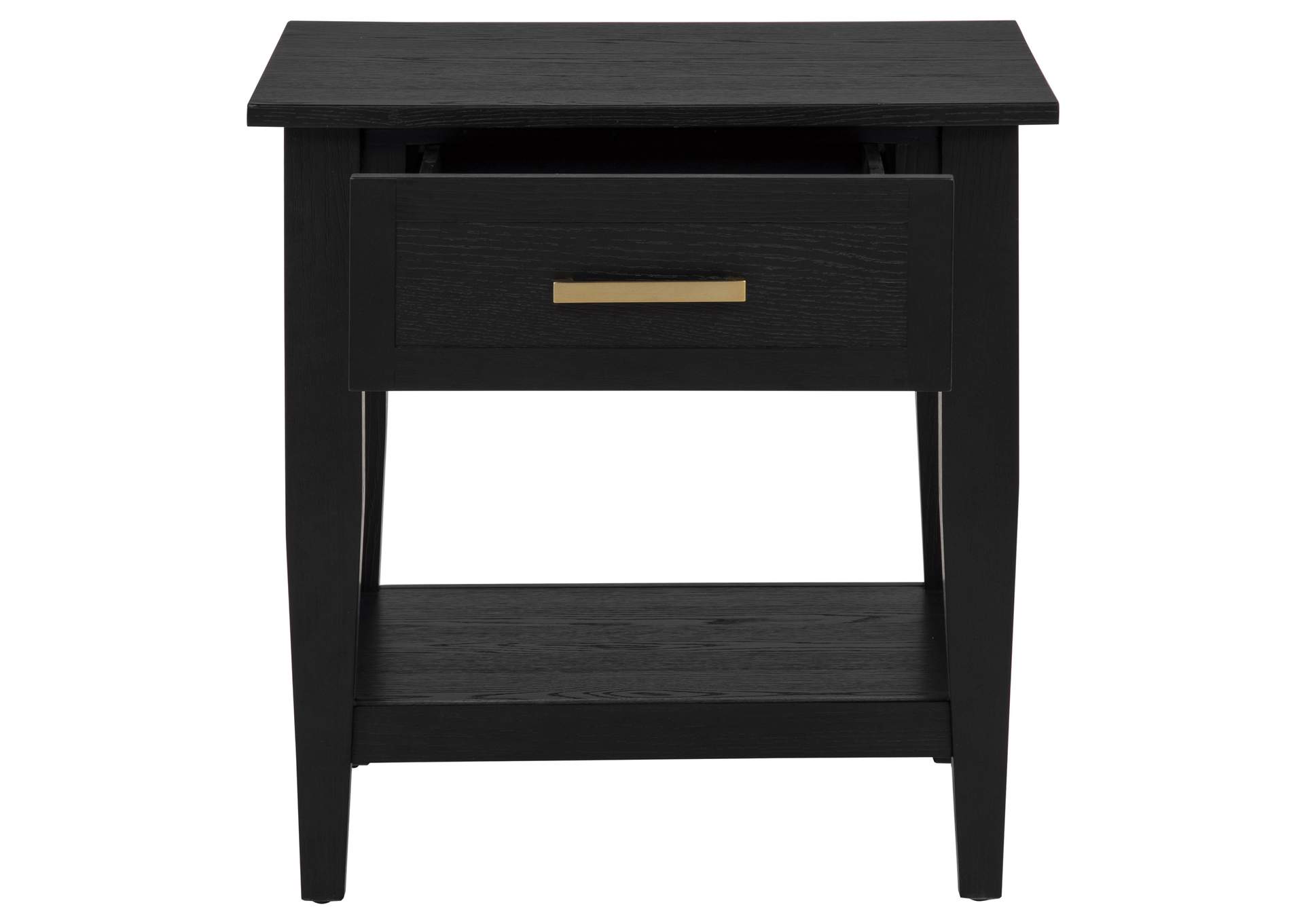 Lindenton 1-drawer Wood Occasional Side End Table Black image 6
