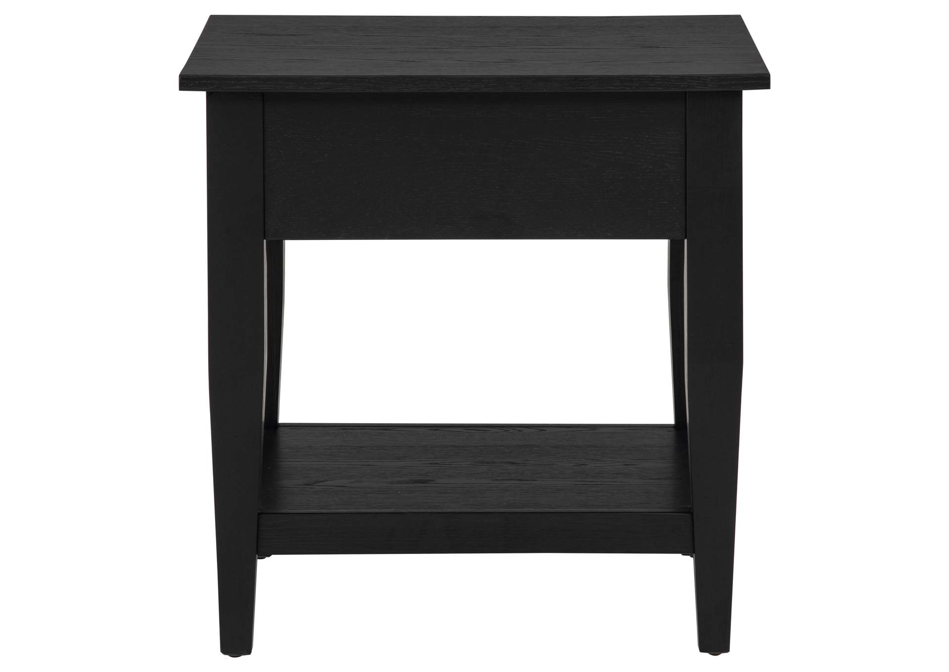 Lindenton 1-drawer Wood Occasional Side End Table Black image 10
