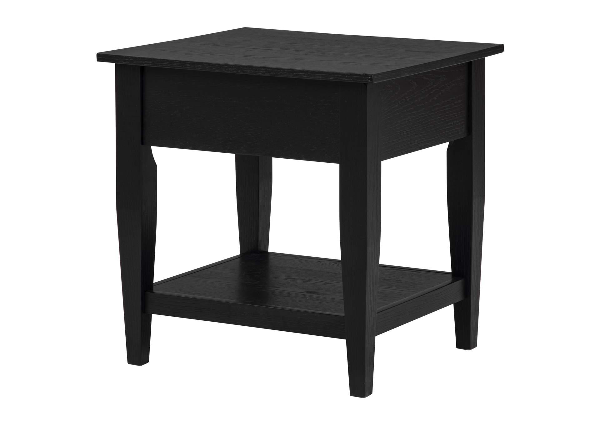 Lindenton 1-drawer Wood Occasional Side End Table Black image 11