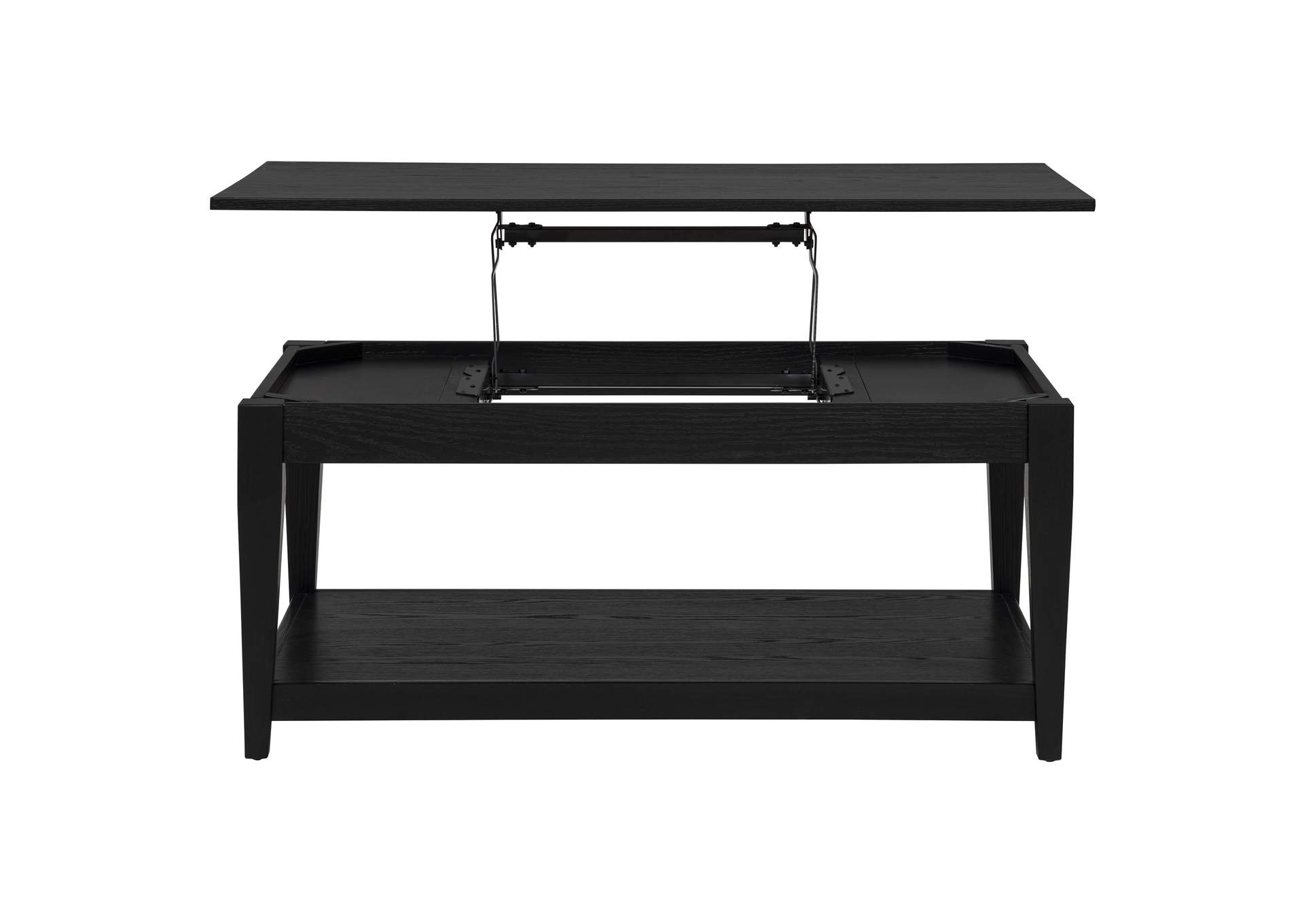 Lindenton 2-piece Wood Lift-Top Coffee and End Table Set Black image 12