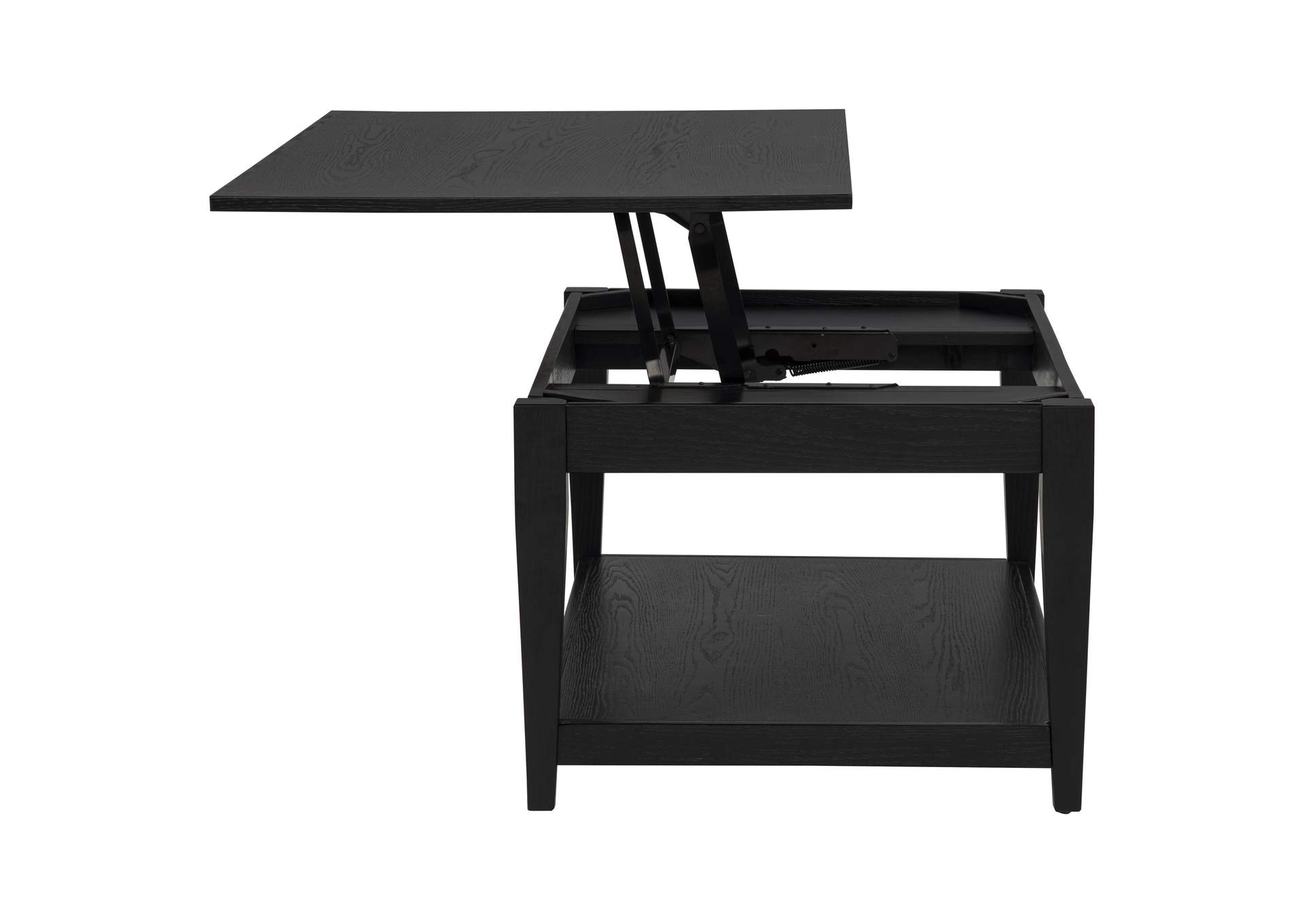 Lindenton 2-piece Wood Lift-Top Coffee and End Table Set Black image 13
