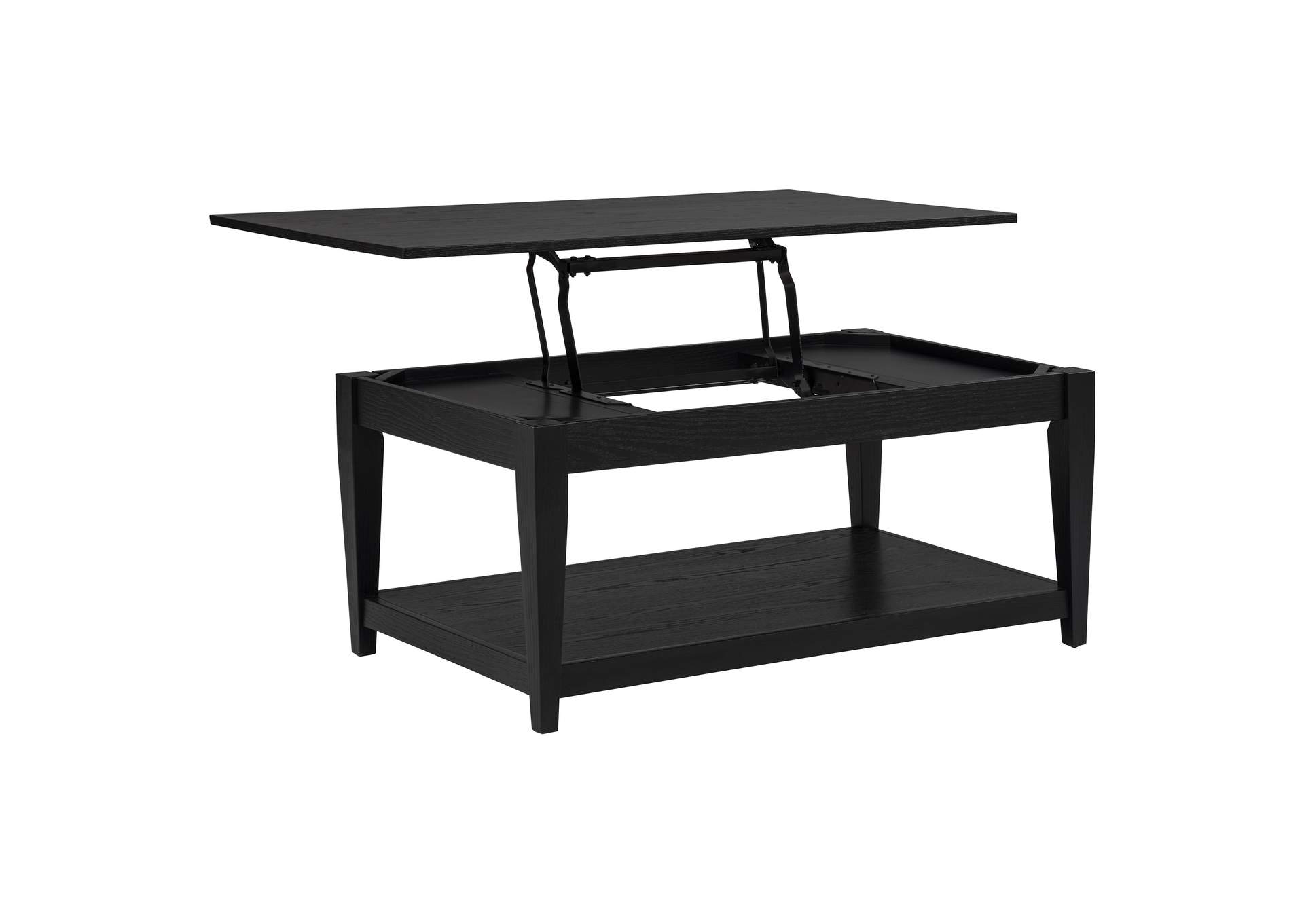 Lindenton 3-piece Wood Lift-Top Coffee and End Table Set Black image 9