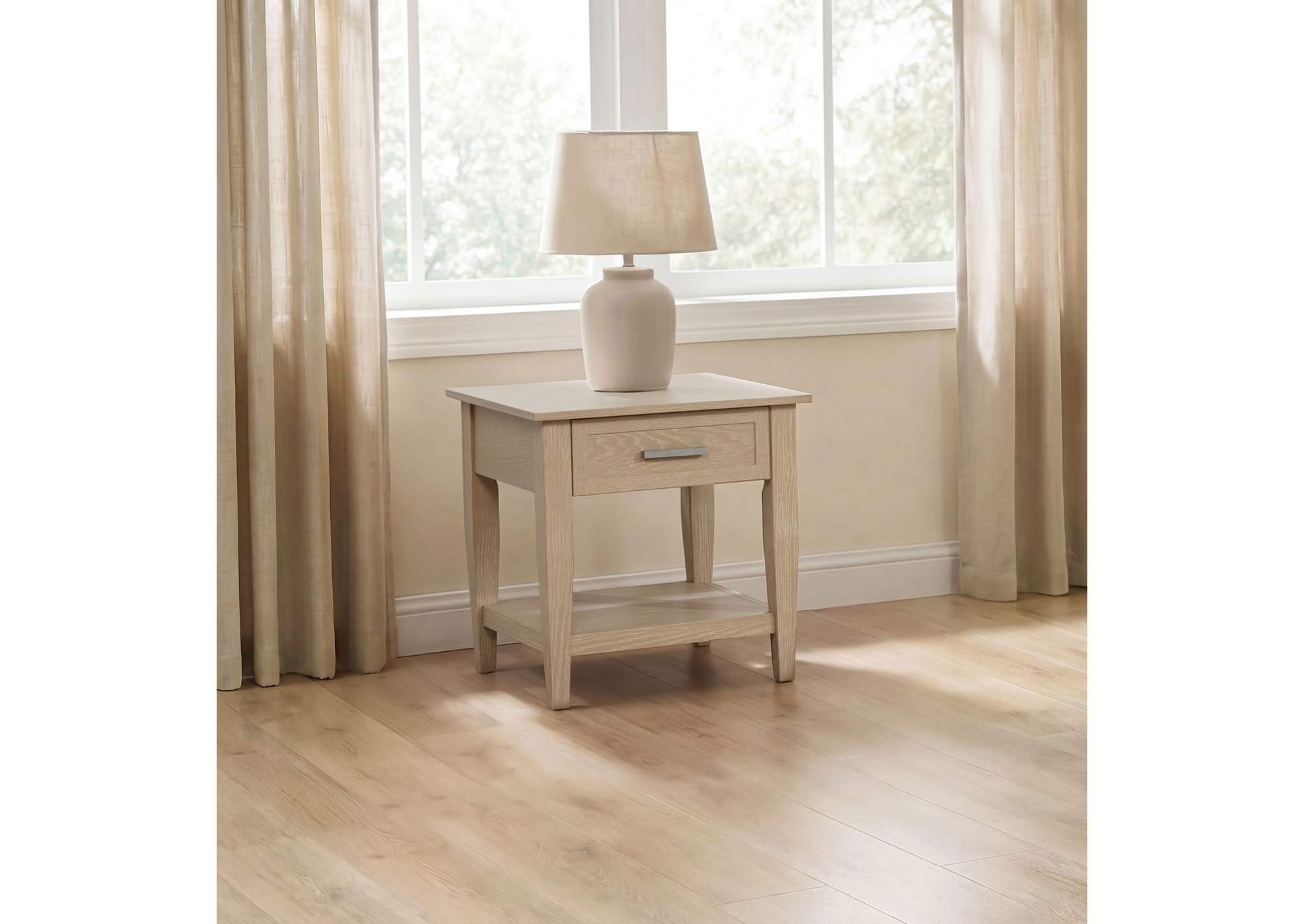 Lindenton 1-drawer Wood Occasional Side End Table Blonde image 3