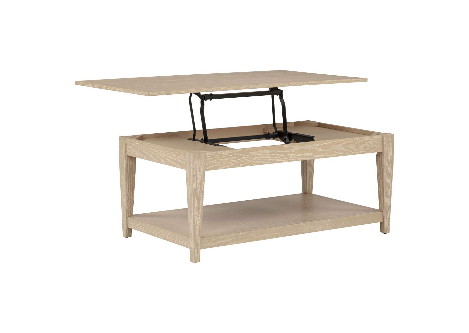 Lindenton 2-piece Wood Lift-Top Coffee and End Table Set Blonde image 9