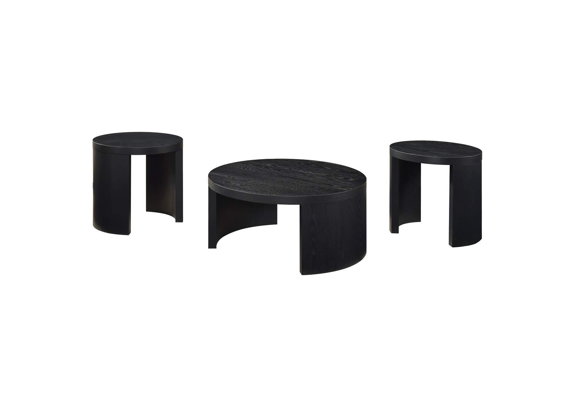 Sweeney 3-piece Coffee and End Occasional Table Set Black image 3