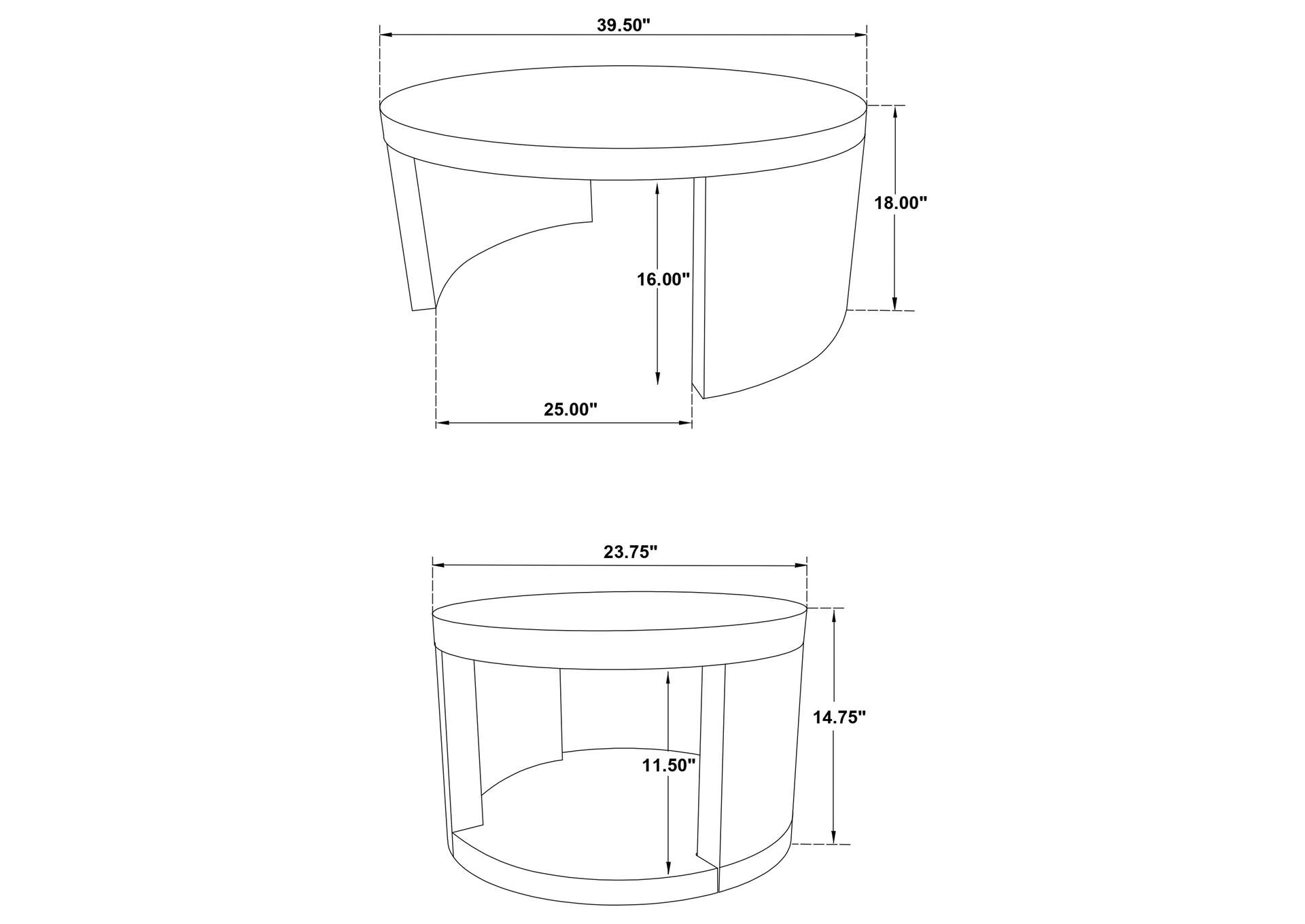 Sweeney 2-piece Round Wood Occasional Nesting Table Set Dark Walnut image 9