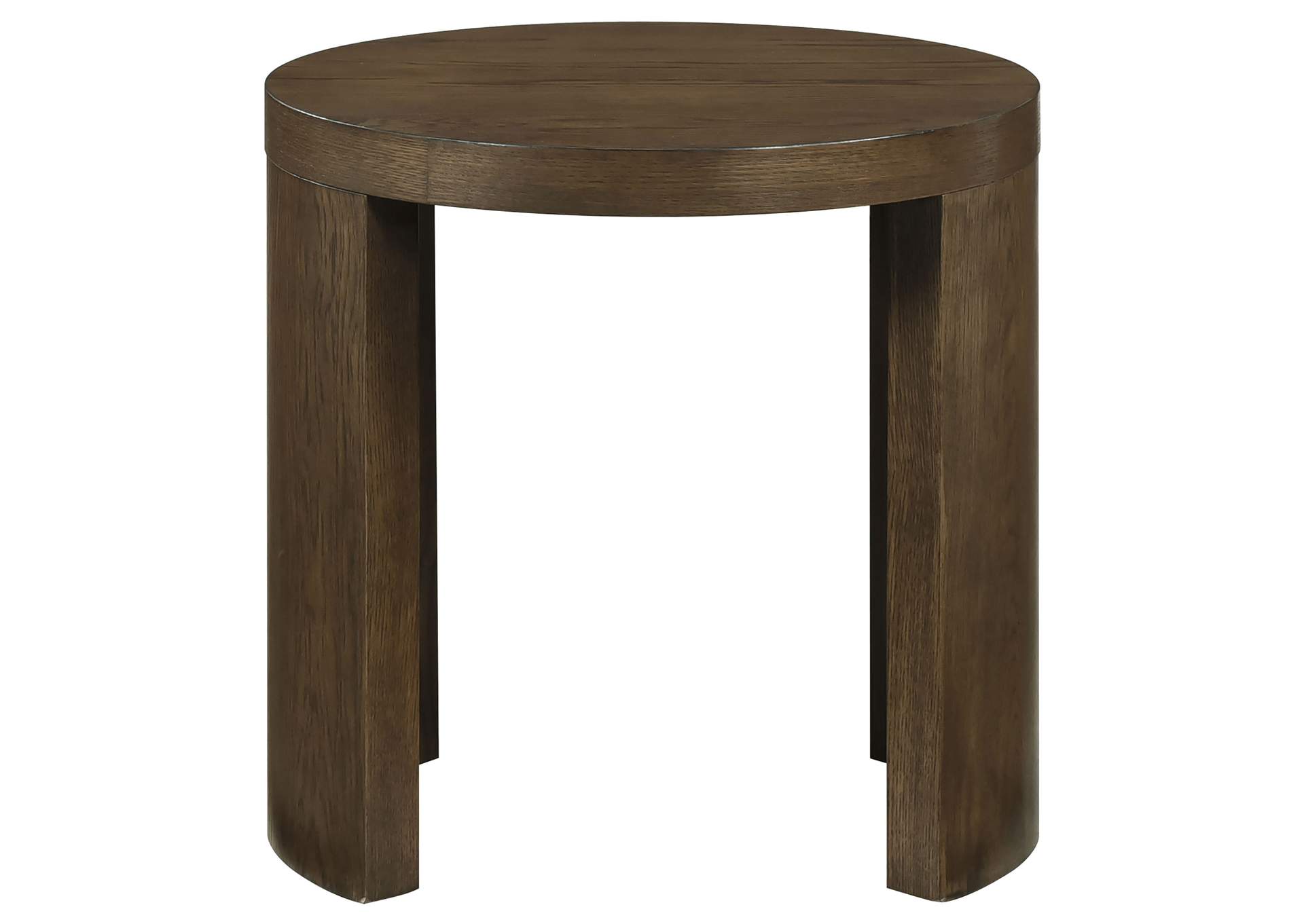 Sweeney 24-inch Round Wood Occasional Side End Table Dark Walnut image 4
