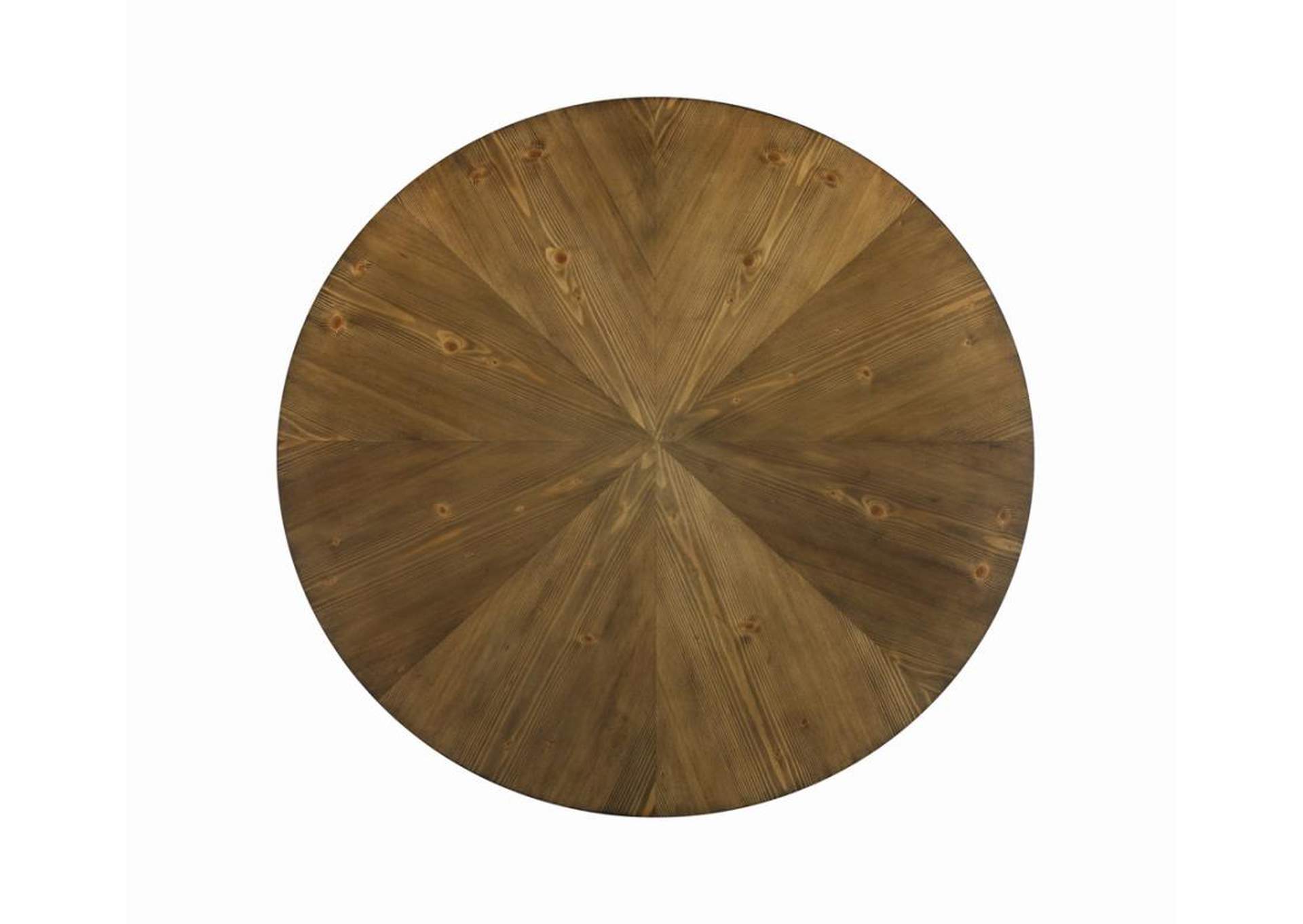 Churchill Round Coffee Table Dark Brown and Black