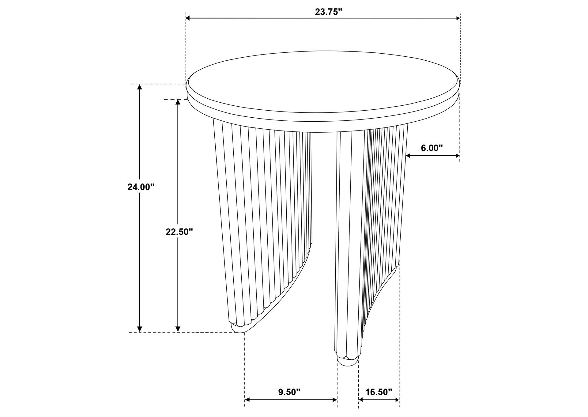 Adina 2-piece Round Coffee Table Set Distressed Light Brown image 13