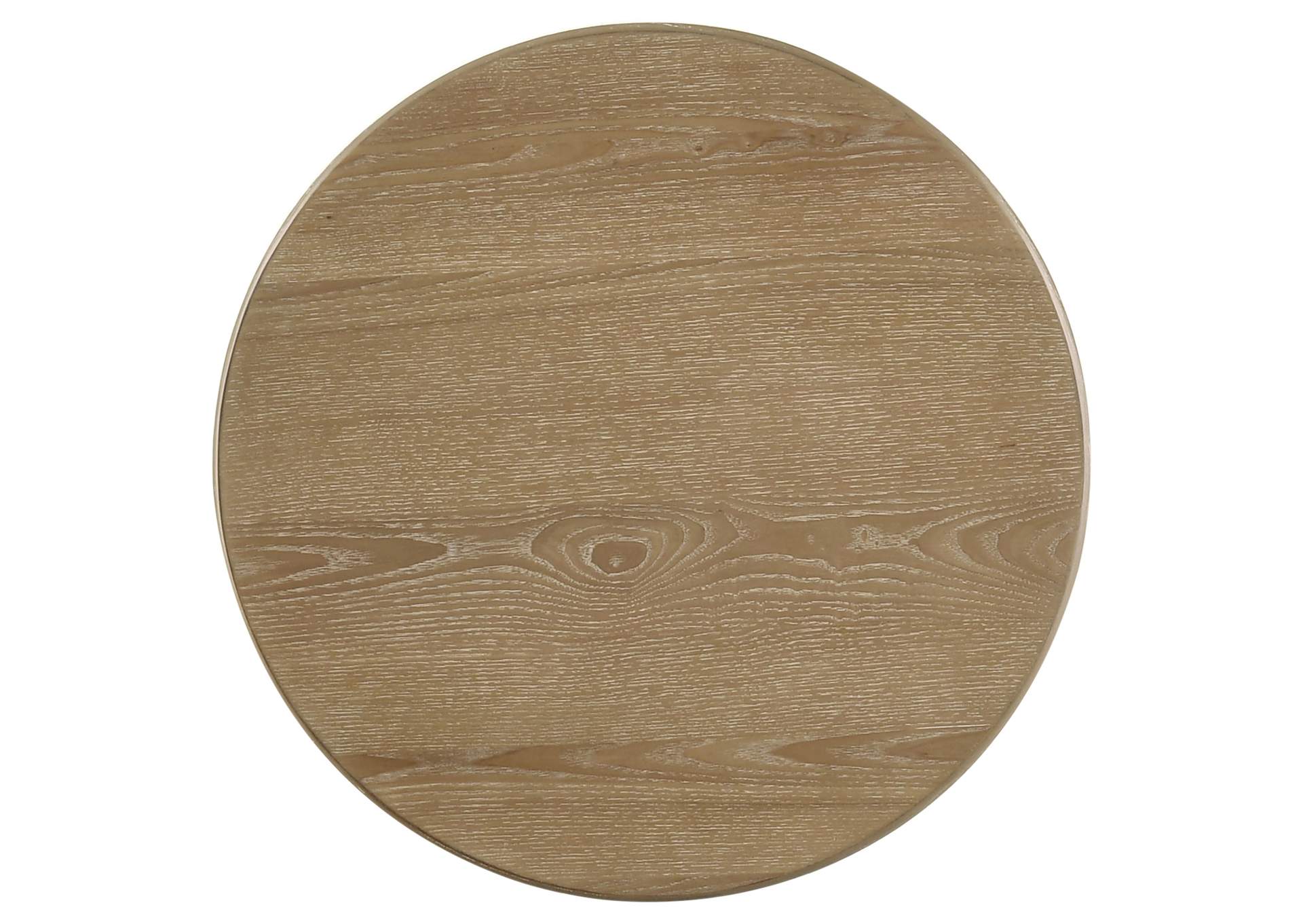 Adina 3-piece Round Coffee Table Set Distressed Light Brown image 7