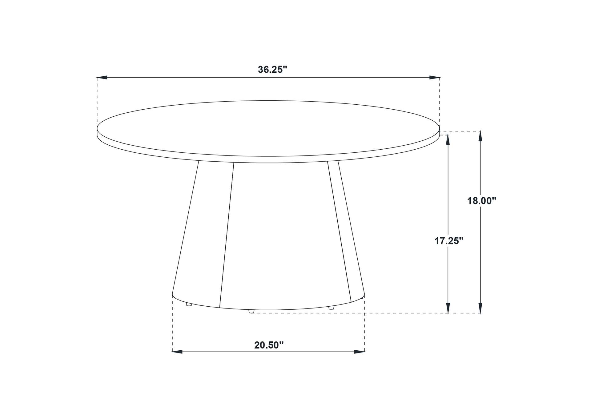 Franklin 3-piece Round Pedestal Coffee Table Set Grey and Dark Brown image 12