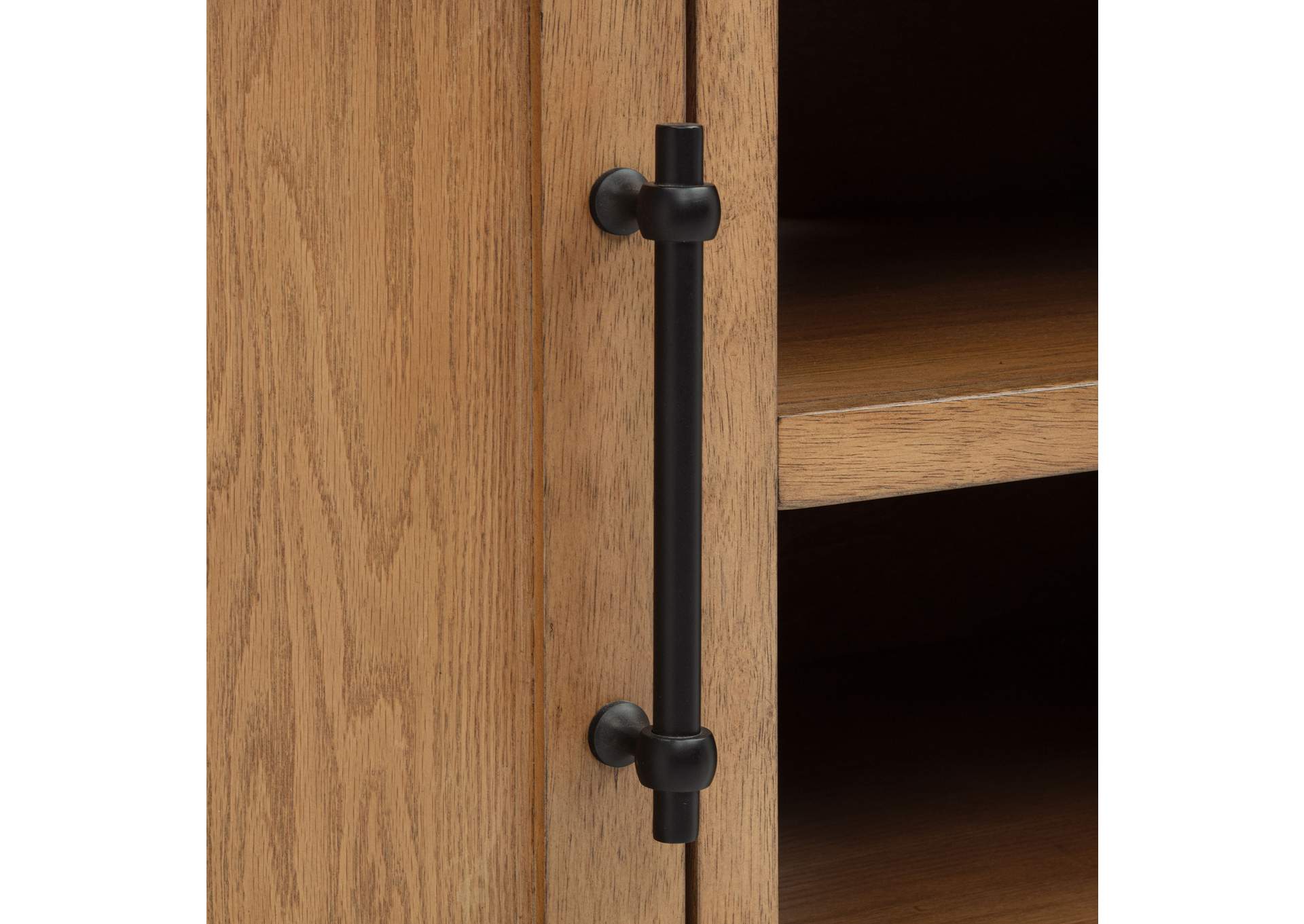 Beasley 2-Door 71-Inch Wood TV Stand Media Console Golden Oak image 5
