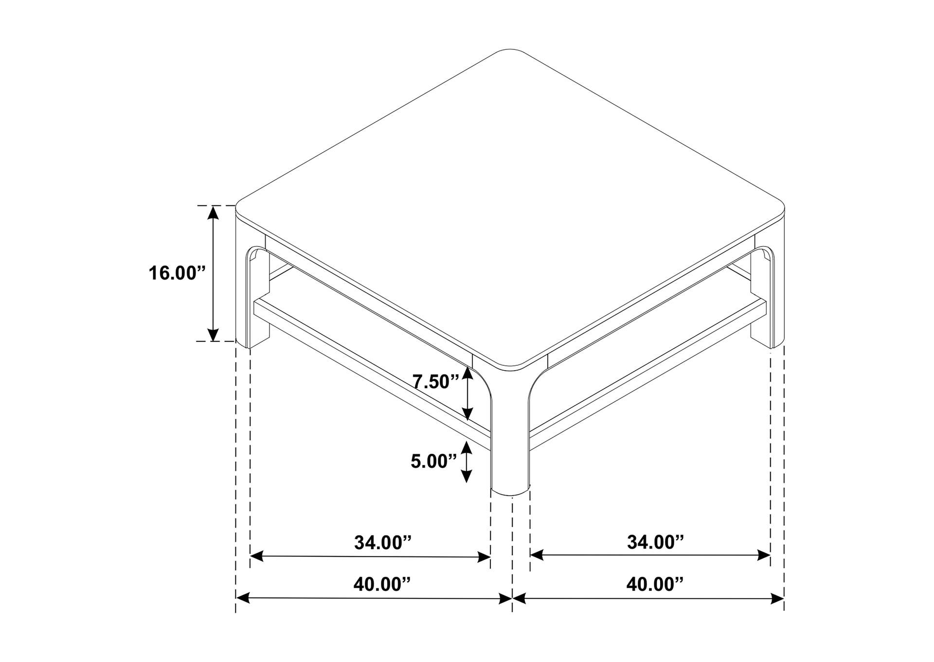 Solano 2-piece Square Coffee Table Set Weathered Mango image 12