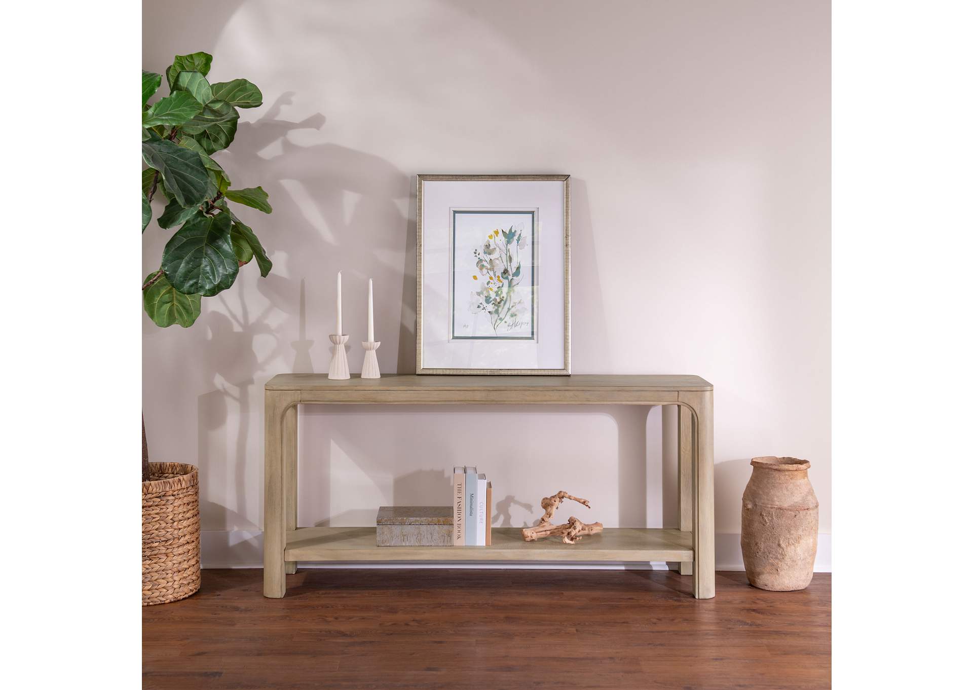 Solano 64-inch Entryway Console Sofa Table Weathered Mango image 4