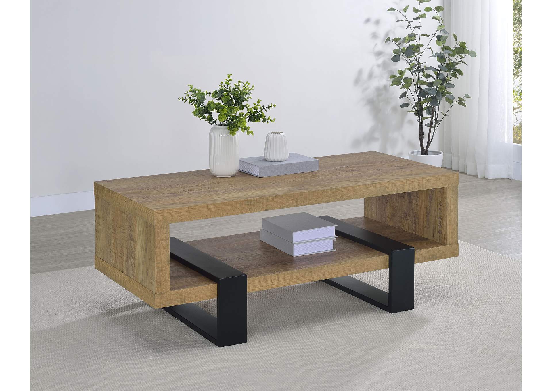 Dinard Engineered Wood Cocktail Coffee Table Mango image 3