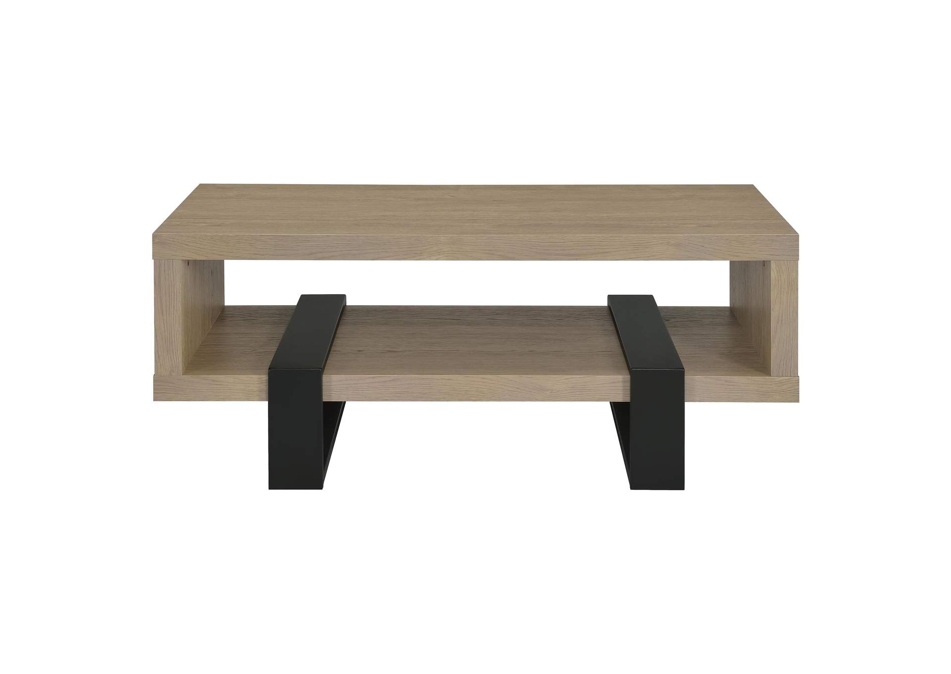 Dinard Engineered Wood Cocktail Coffee Table Latte image 4